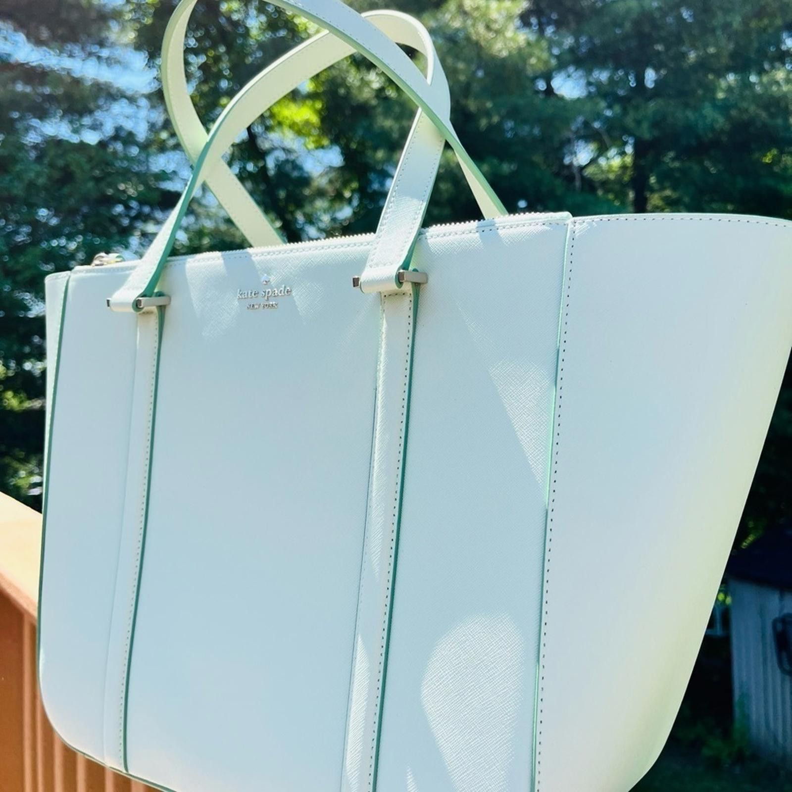 Kate Spade Kate Spade Newbury Tote Bag Light Olive Oil Leather NWT Size ONE SIZE - 2 Thumbnail