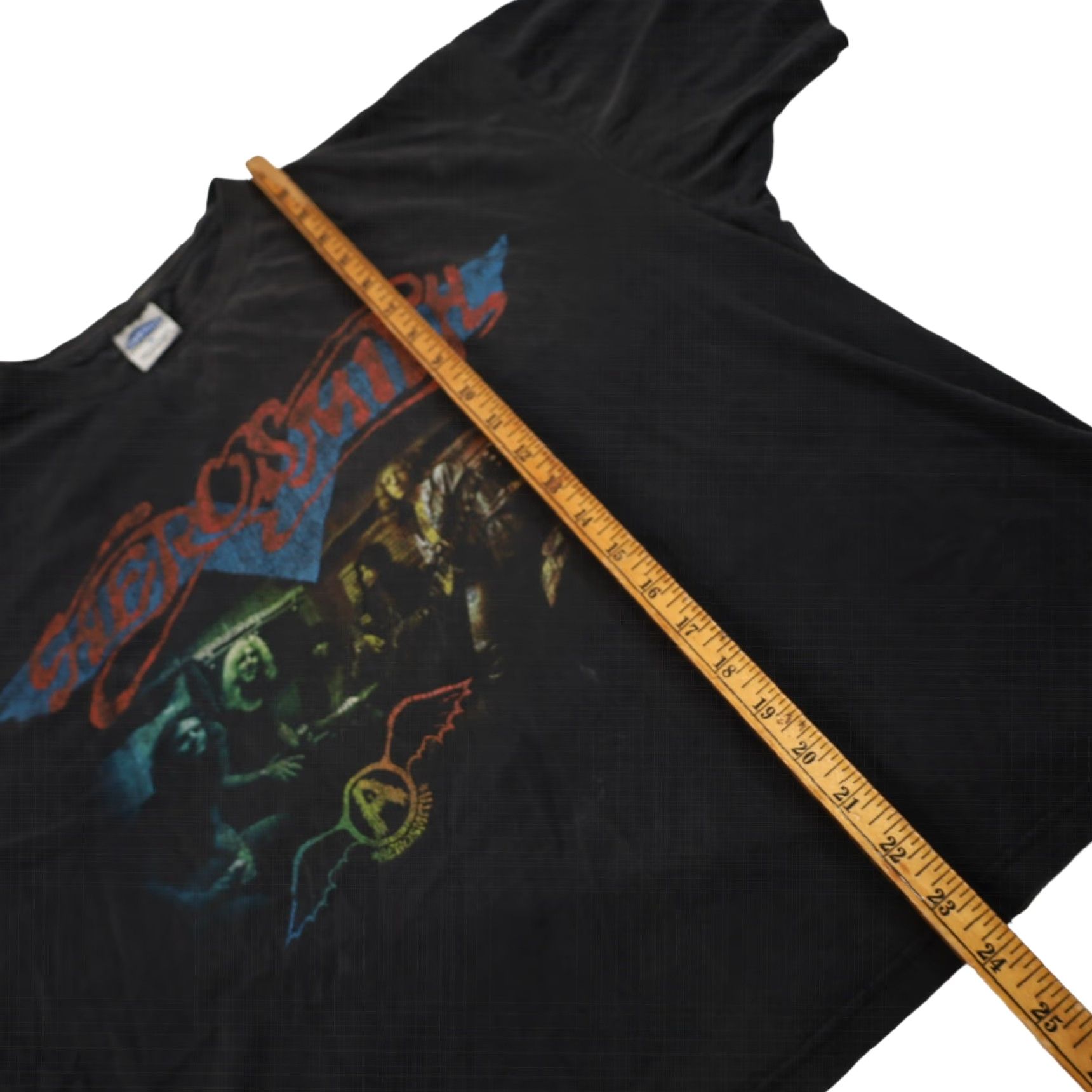 Aerosmith VINTAGE O'Yeah Tour Graphic T Shirt Aero Smith XL Men Black 2002 8/10 Cropped Boxy Fit Size US XL / EU 56 / 4 - 7 Thumbnail