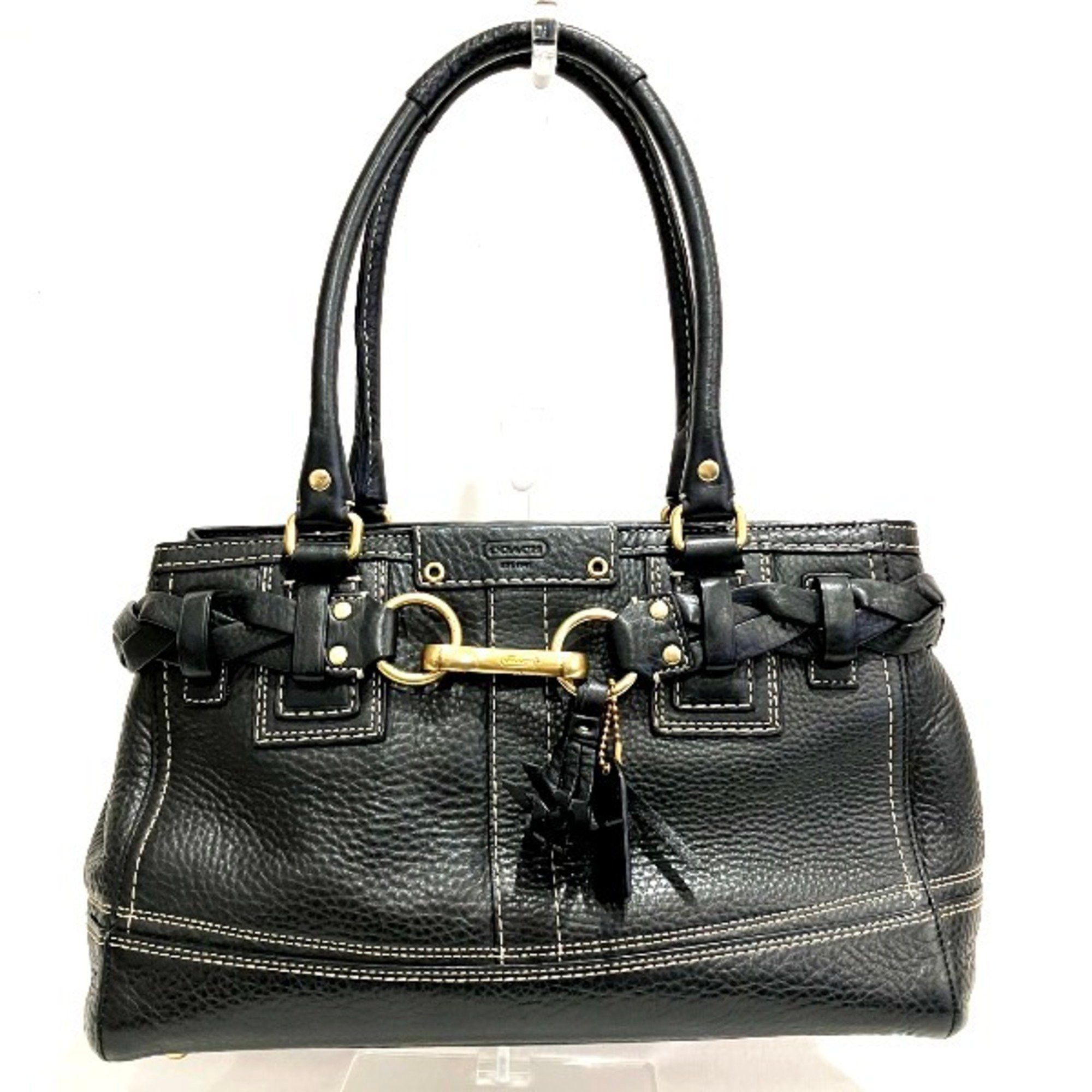 image of Coach Hamptons Medium Carriole 10528 Bag Handbag Ladies in Black, Women's