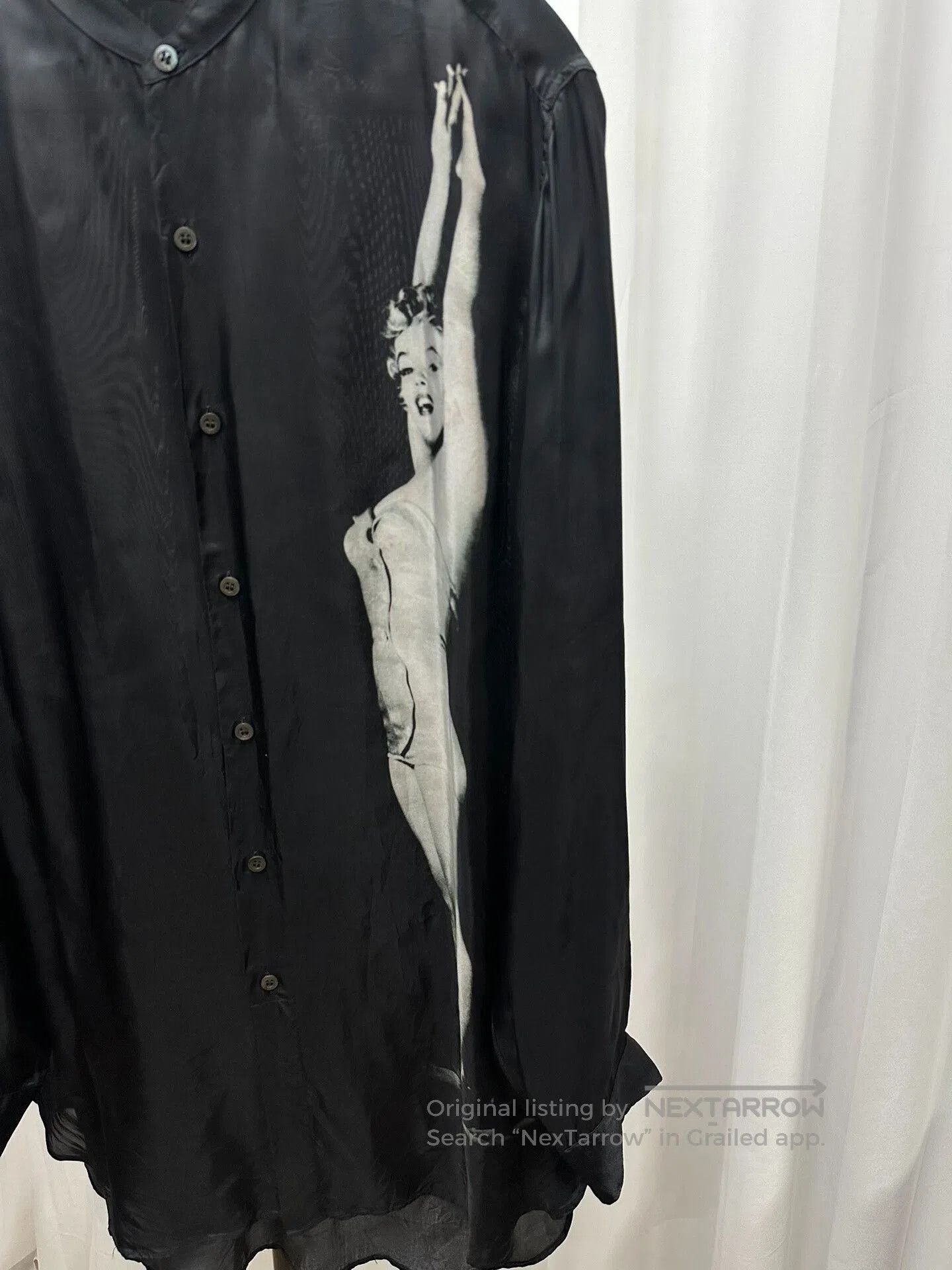 Dries Van Noten Dries Van Noten Sheer Black Shirt. Size XL / US 12-14 / IT 48-50 - 2 Thumbnail