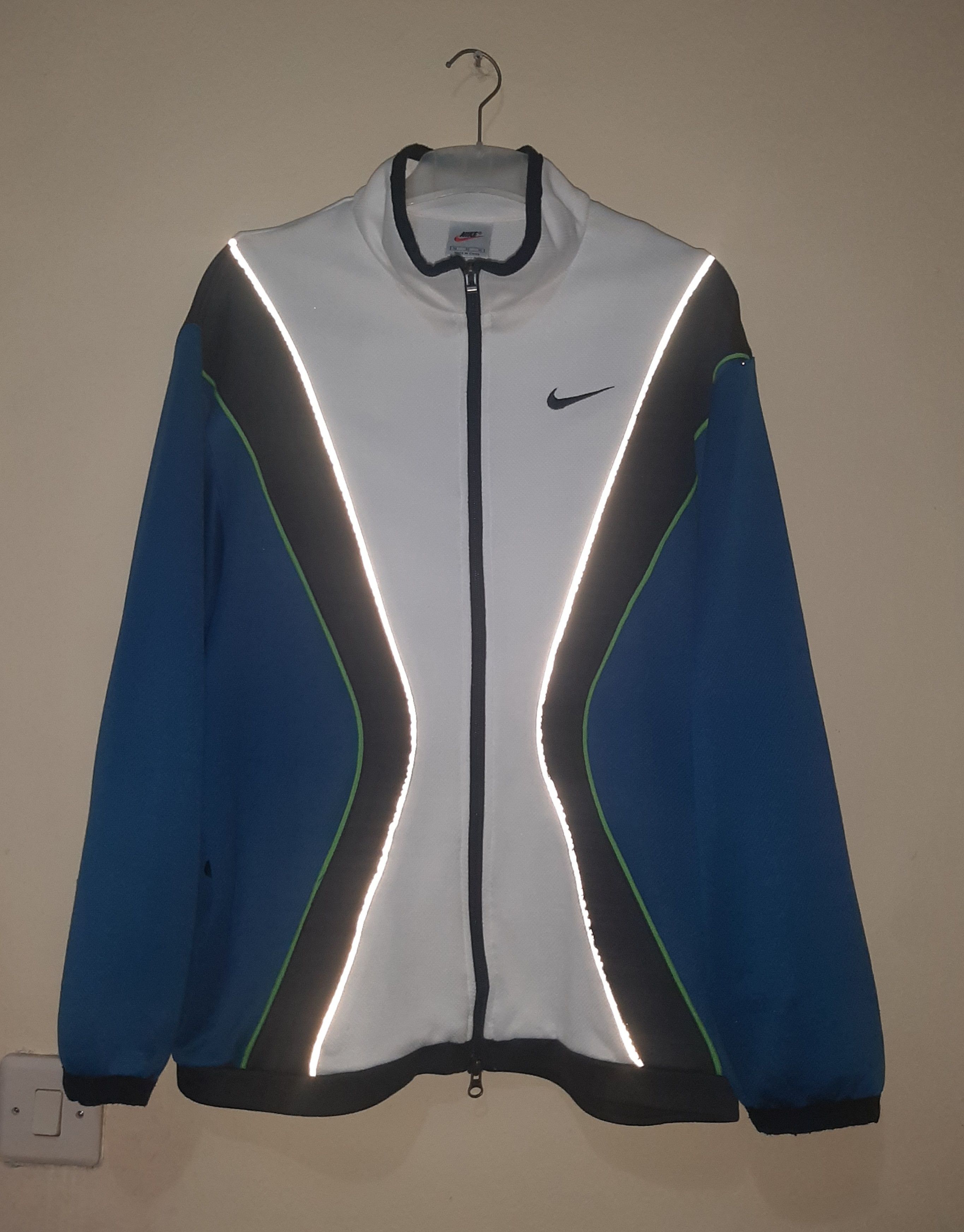 Nike 🔥Rare Vintage Nike 90's Reflective Tracktop Jacket Size US M / EU 48-50 / 2 - 10 Thumbnail