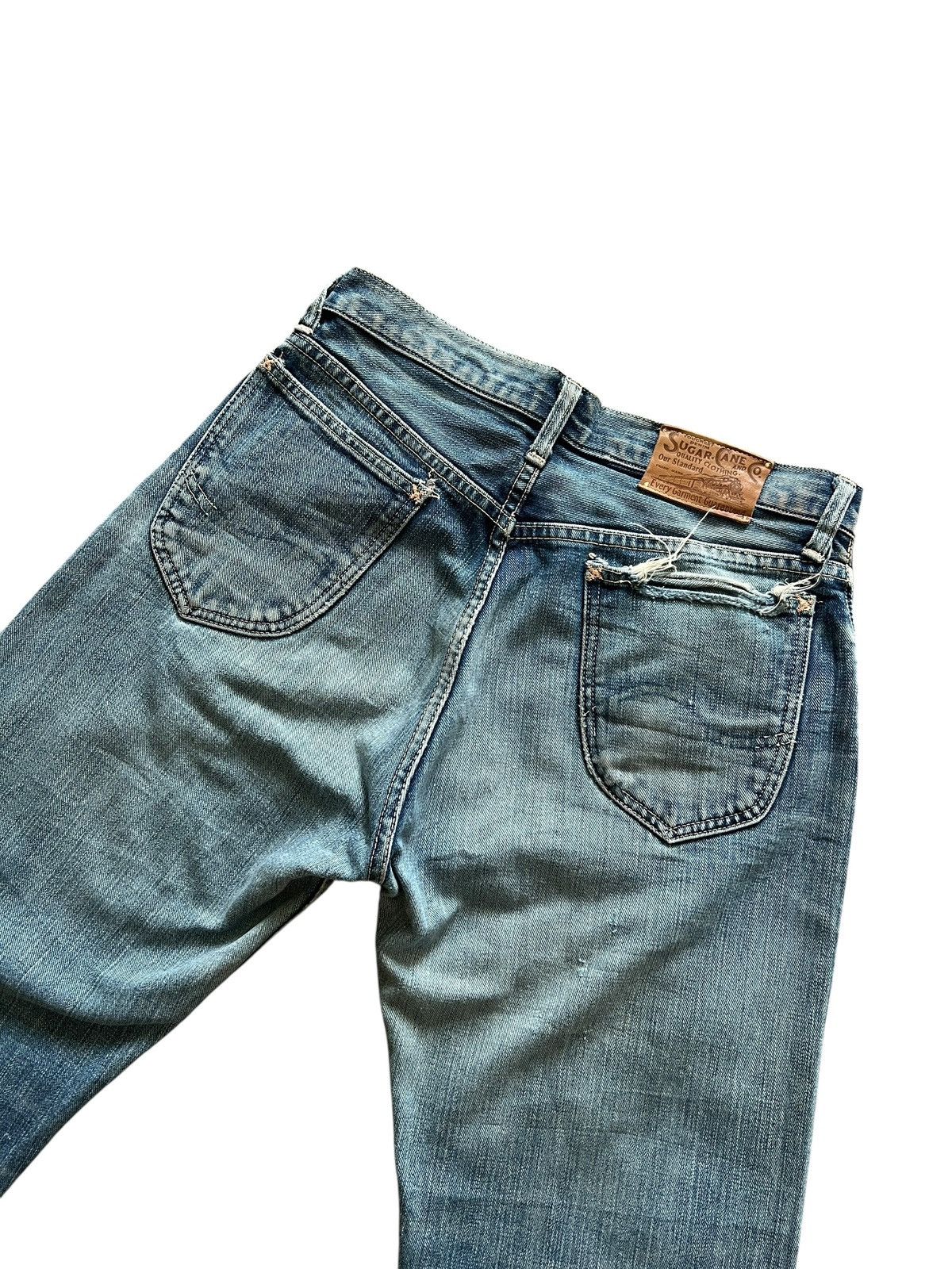 Sugar Cane 1990s Sugar Cane Toyo Enterprise Distressed Selvedge Jeans Size US 31 - 9 Thumbnail