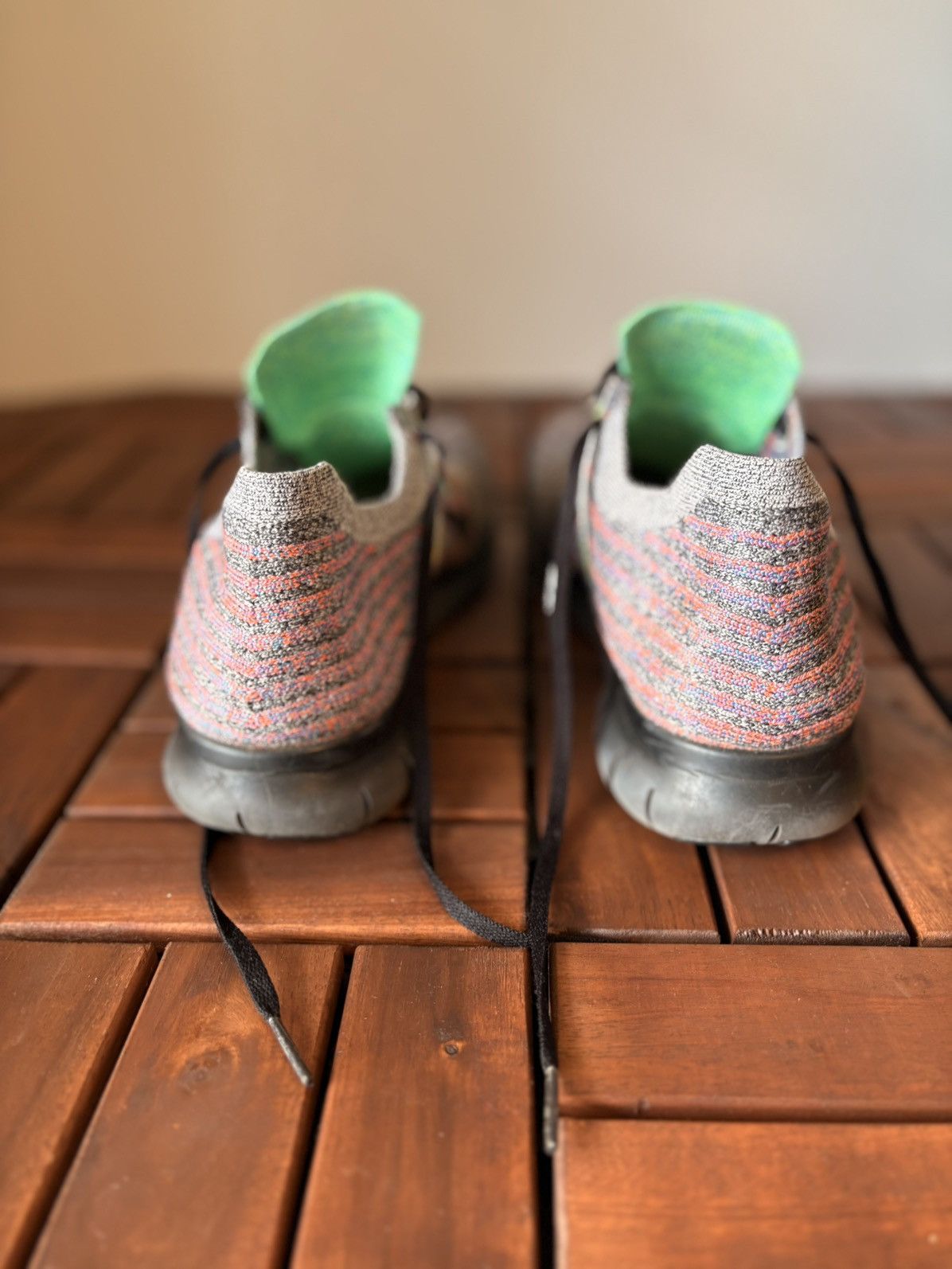 Nike Nike Free RN Flyknit – Grey / Multicolour – US11 – 2017 Size US 11 / EU 44 - 5 Thumbnail