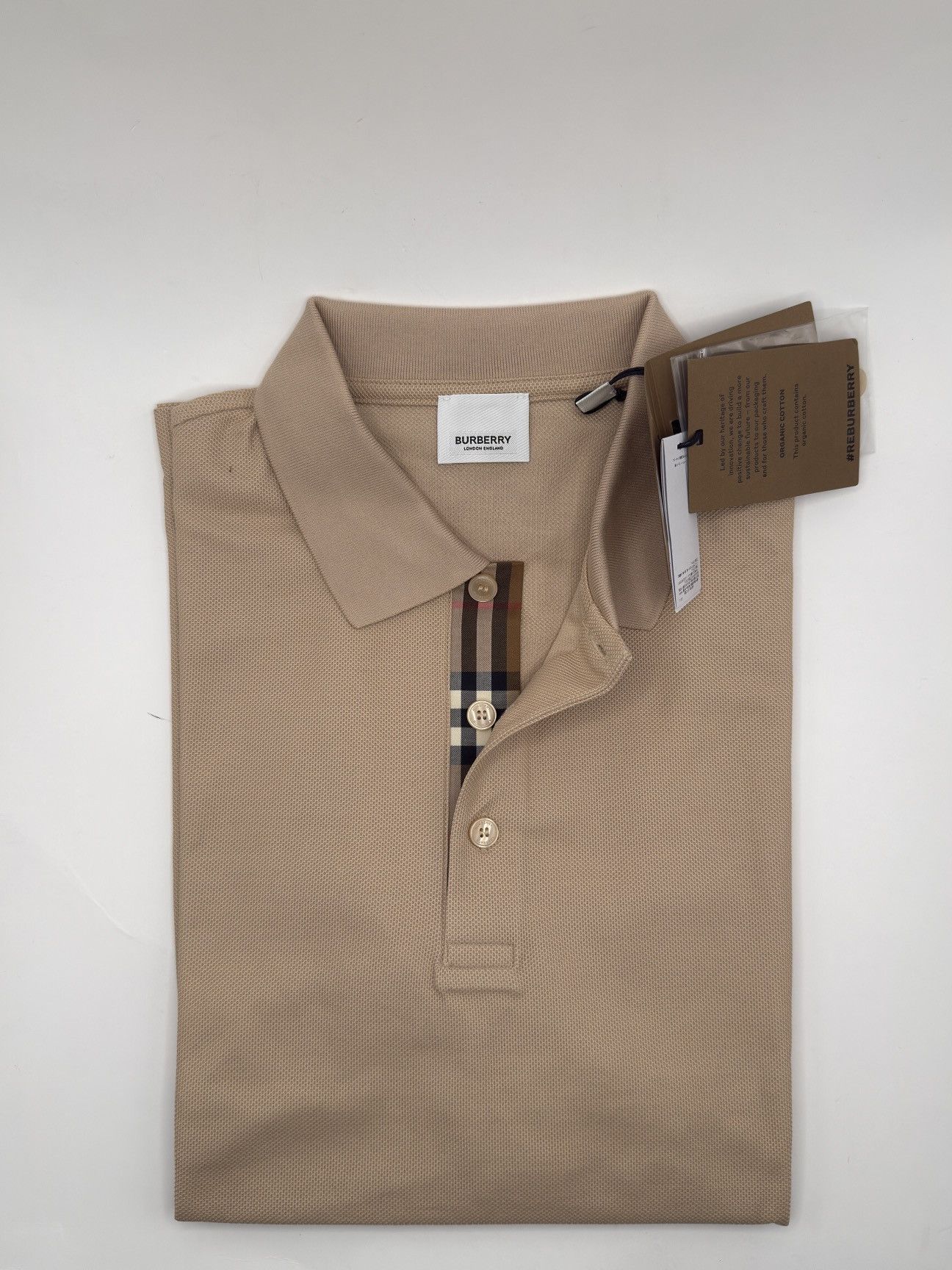 Burberry Burberry Polo Tee Shirt Soft Fawn M Size US M / EU 48-50 / 2 - 3 Thumbnail