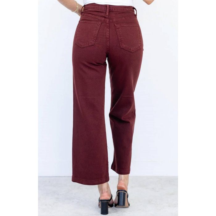 Designer JUST BLACK DENIM Patch Pocket Wide Leg Jean In Mauve | Grailed
