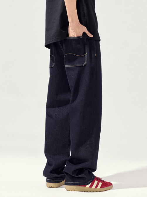 Japanese Brand × Jean Men's trendy high street washed stretch straight jeans Size US 32 / EU 48 - 4 Thumbnail