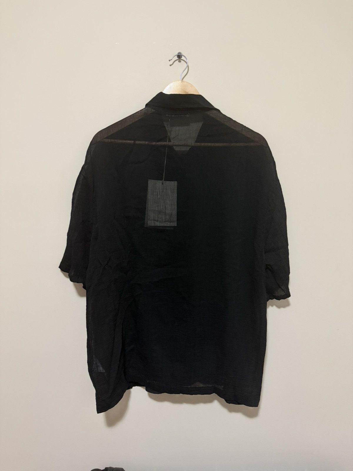Our Legacy BOX SHIRT SHORTSLEEVE Black Rayon Plait Size US M / EU 48-50 / 2 - 3 Thumbnail