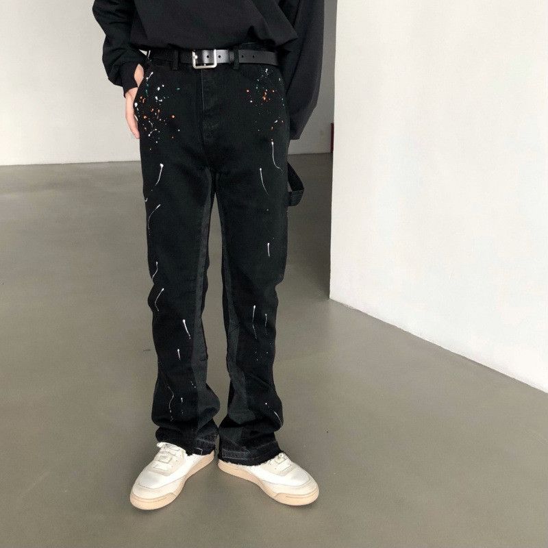 Japanese Brand × Jean Retro high street graffiti splashed ink jeans Size US 32 / EU 48 - 1 Thumbnail