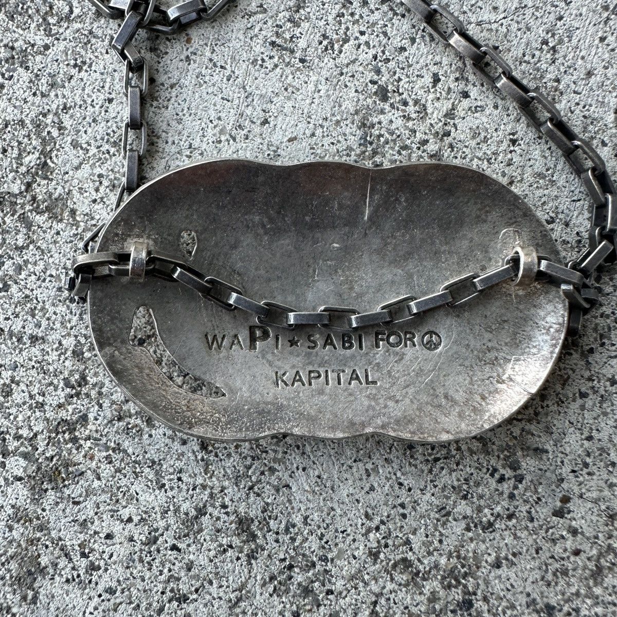 Kapital Smiley face Silver Wapi Sapi Peace Navajo Americana Necklace Size ONE SIZE - 4 Thumbnail