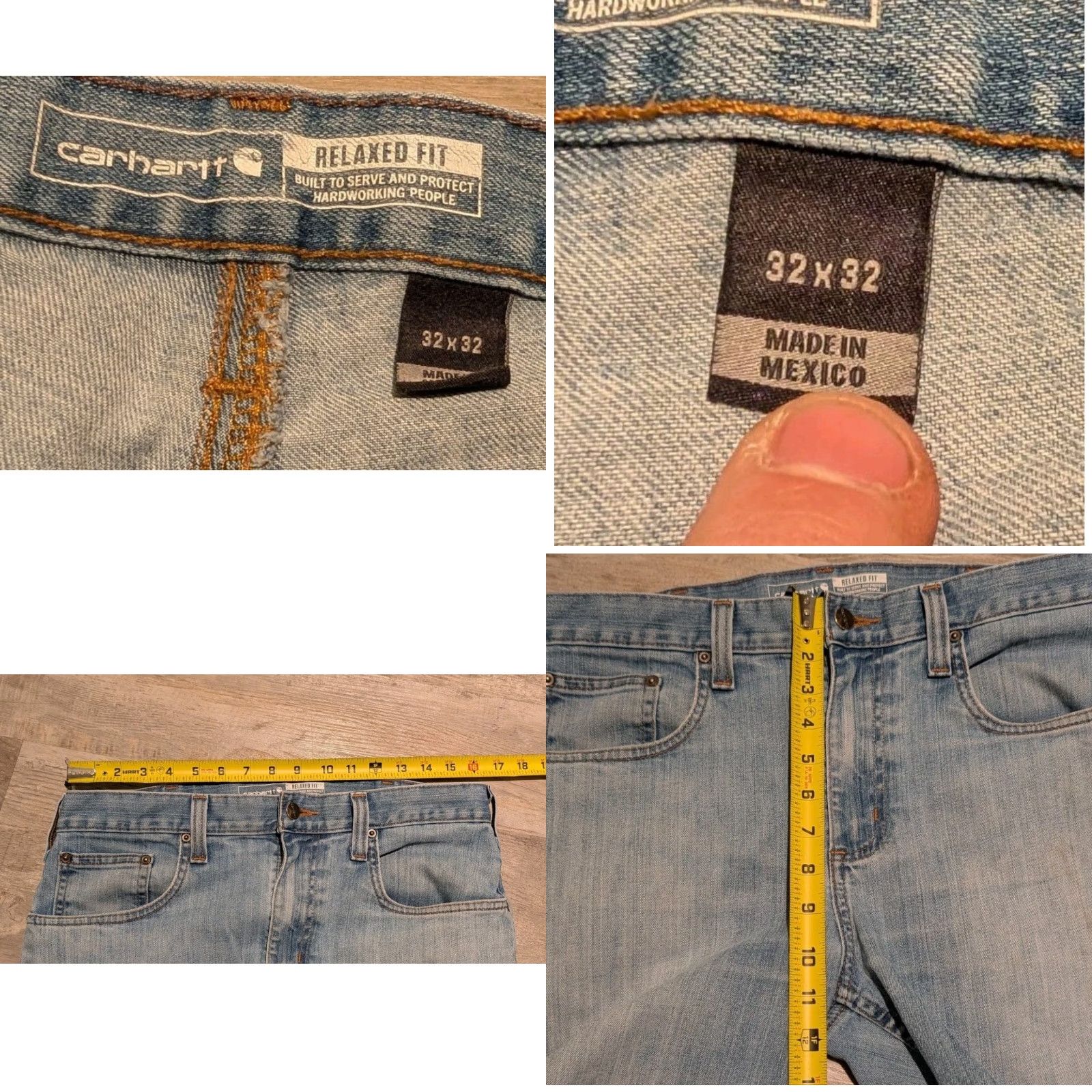Carhartt Carhartt Jeans Mens 32x32 Blue Rugged Flex Relaxed Fit 5-Pocket Denim BD2804-M Size US 32 / EU 48 - 8 Thumbnail
