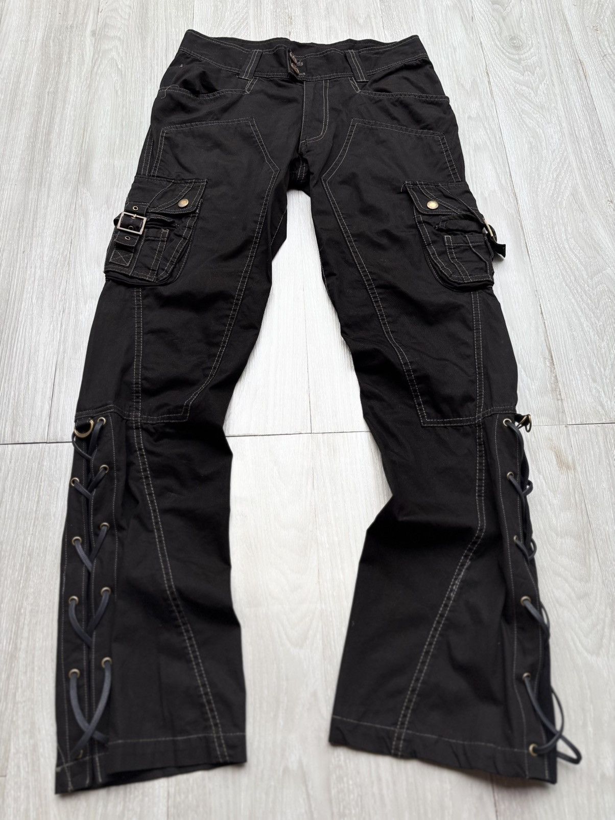 Michel Klein lace up flare cargo pants Size US 29 - 1 Thumbnail