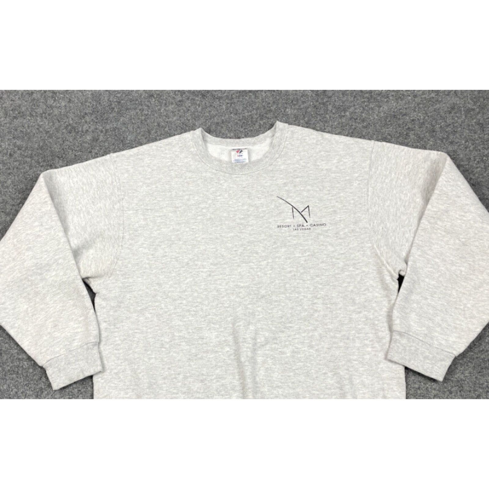 Jerzees VINTAGE Las Vegas M Resort Spa Casino Gray Sweatshirt Logo Pullover Men Large 50-50 Cotton-Polyester Jerzees Size US L / EU 52-54 / 3 - 5 Thumbnail
