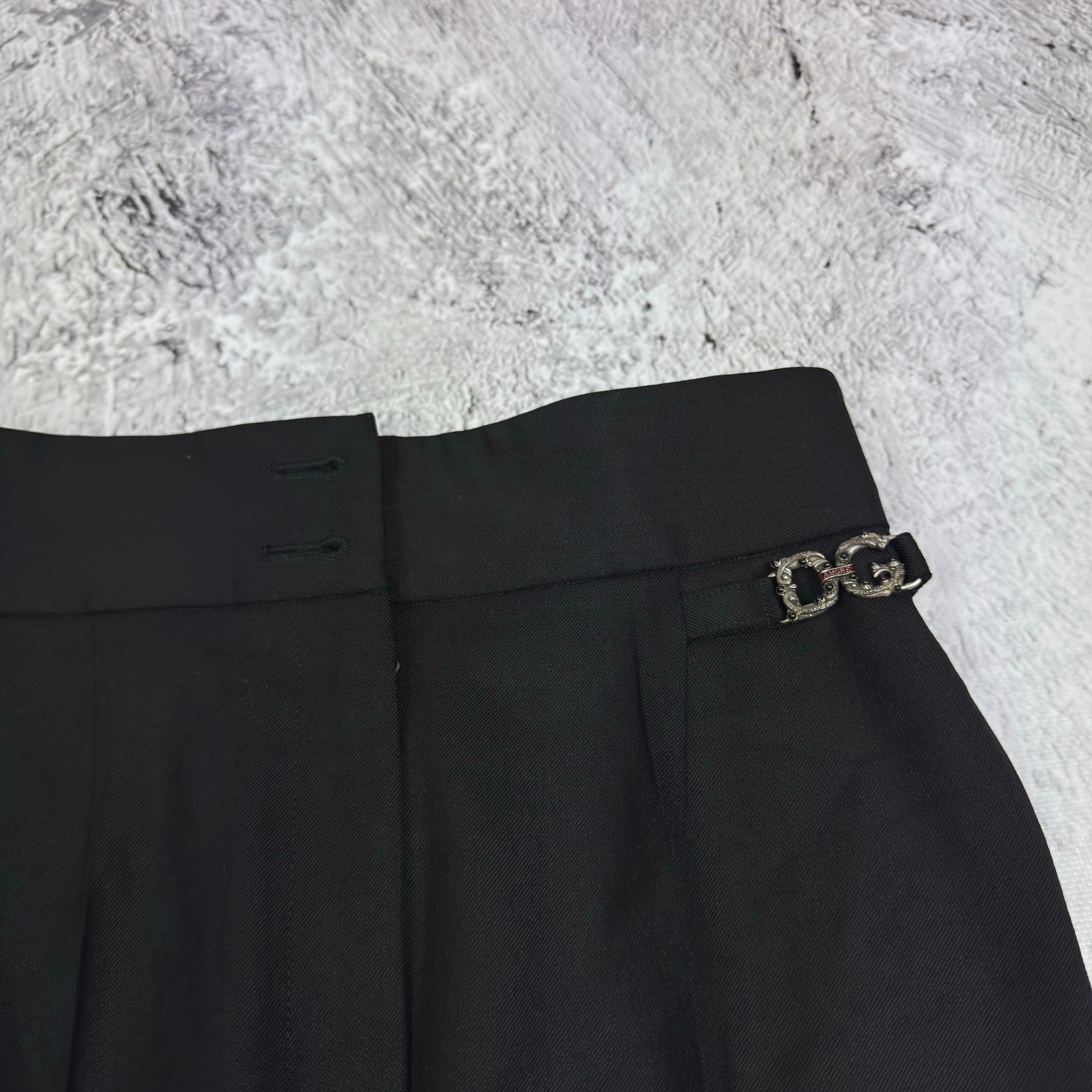 Dolce & Gabbana Dolce & Gabbana Women's Black Lana Wool Stretch Dress Pant Size 30" / US 8 / IT 44 - 3 Thumbnail
