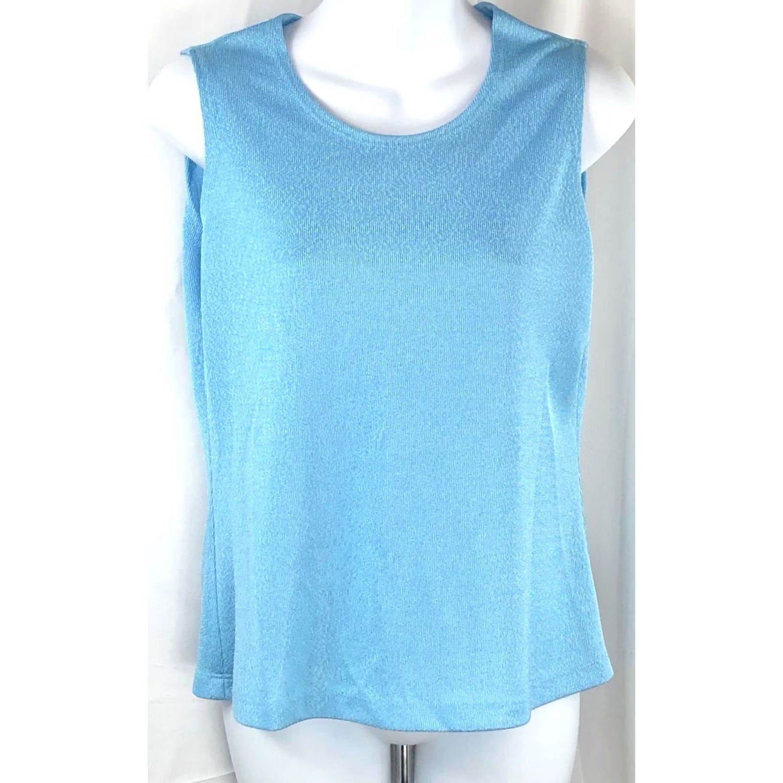 Vintage Notations Tank top Blue Sleeveless Knit Pullover Coastal Capsule Beach Summer Shirt Women S Size S / US 4 / IT 40 - 5 Thumbnail