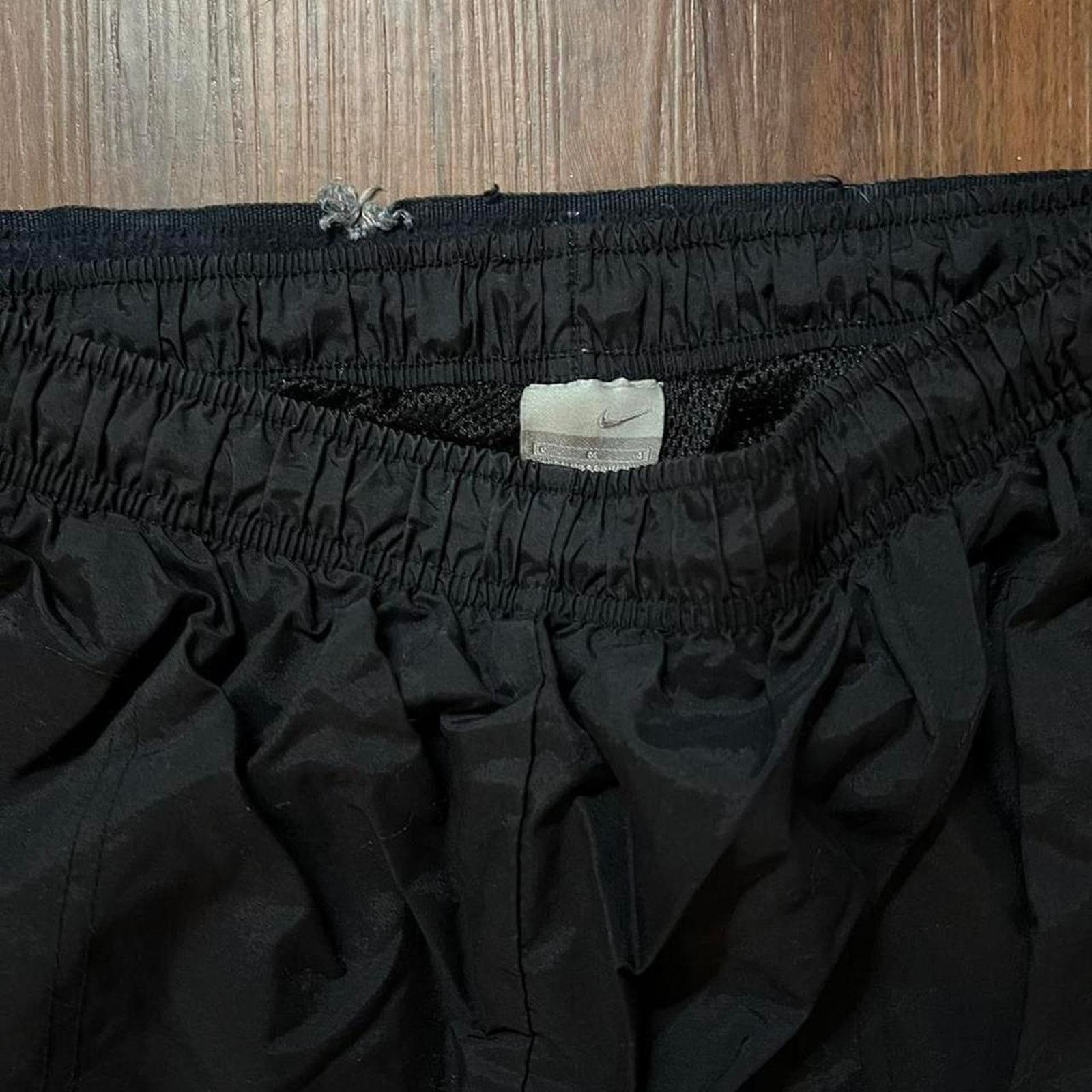 Nike Vintage nike black track pants y2k baggy wide leg skater Size 34 - 4 Thumbnail