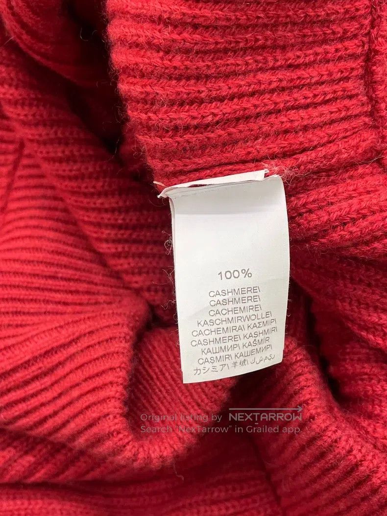 Brunello Cucinelli Brunello Cucinelli Red Cashmere Wool Long Sleeve Top Size S / US 4 / IT 40 - 6 Thumbnail