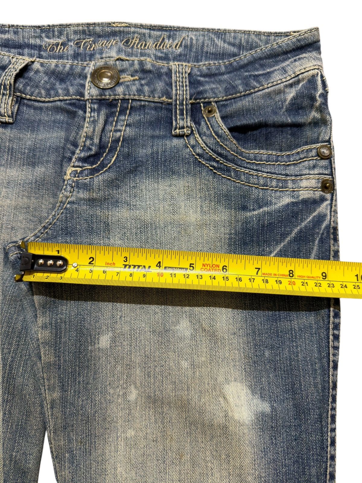 Hysteric Glamour Vintage Y2K Japanese Brand Blue Faded Wash Wide Leg Flare Size US 30 / EU 46 - 14 Thumbnail