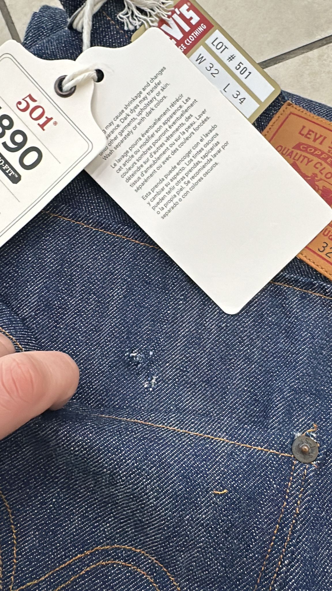 Levi's Vintage Clothing LVC Levi's Vintage Clothing 1890 501XX BigE Selvedge Jeans Size US 32 / EU 48 - 4 Thumbnail