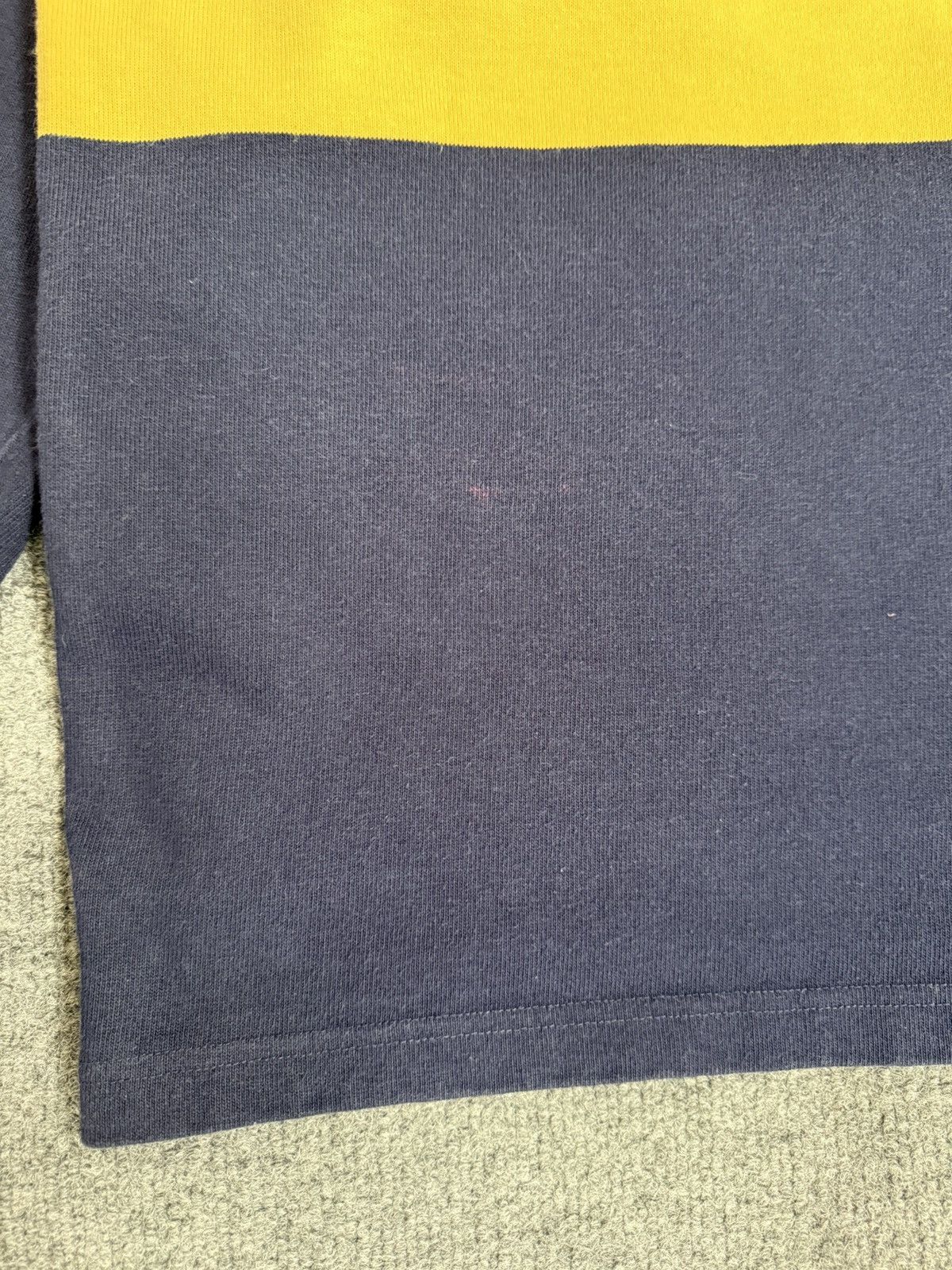 Polo Ralph Lauren Vintage Polo Ralph Lauren Navy Yellow Stripe Rugby Size US L / EU 52-54 / 3 - 7 Thumbnail