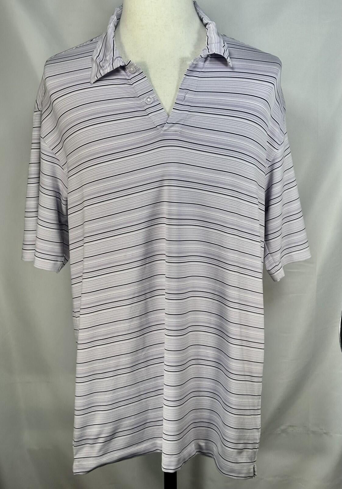 Nike Nike Golf Striped 1/4 Button Polo Shirt Purple Mens L Size US L / EU 52-54 / 3 - 1 Thumbnail