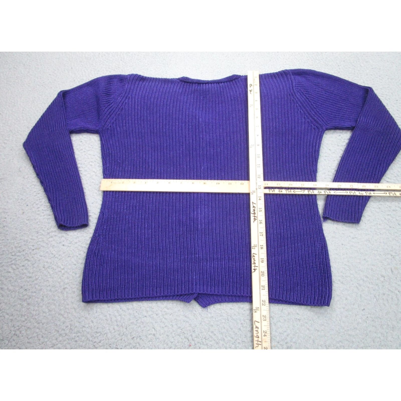 Ralph Lauren VINTAGE Ralph Lauren Sweater Womens M Purple Crochet Knit Cardigan Grandma Size M / US 6-8 / IT 42-44 - 6 Thumbnail