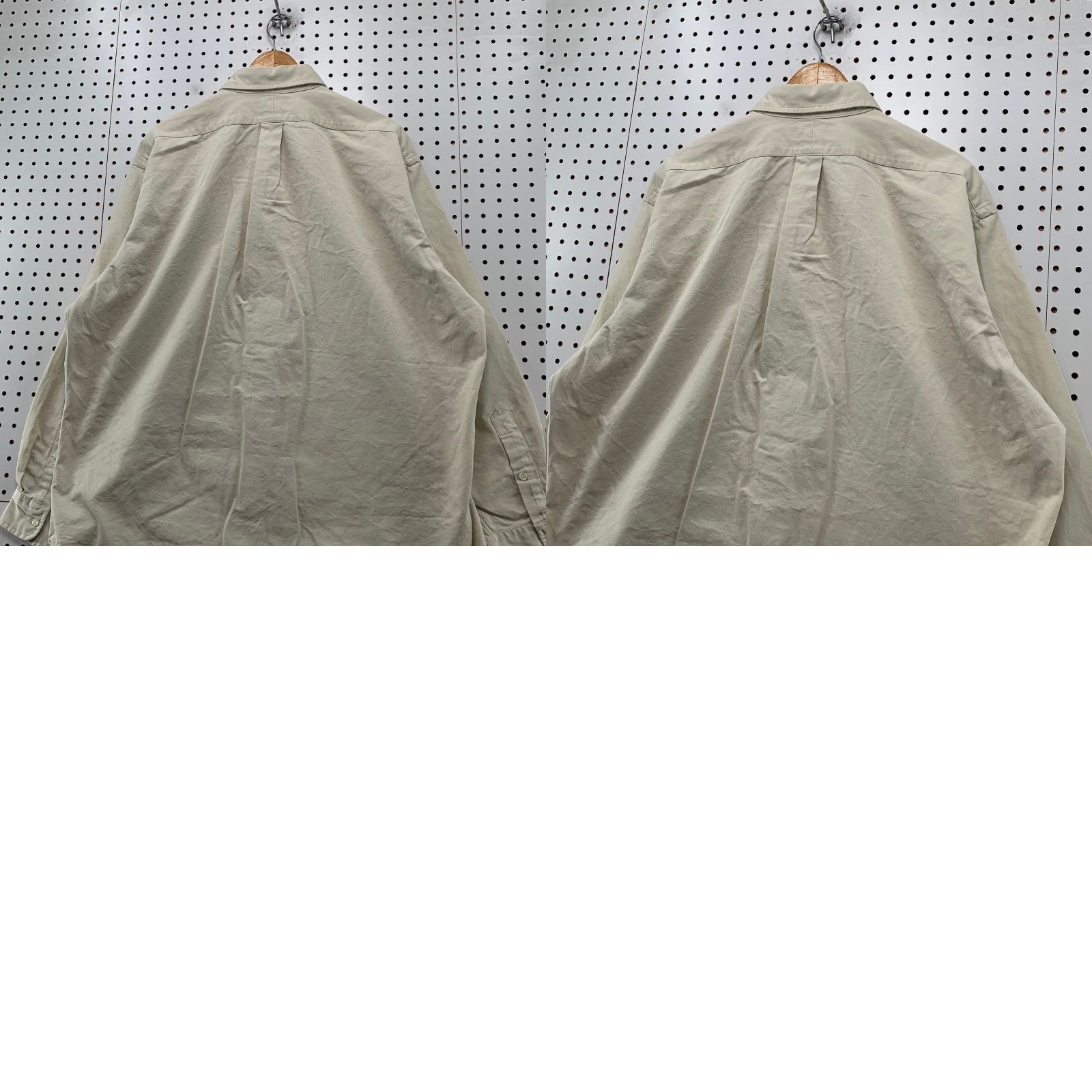 Ralph Lauren VINTAGE Ralph Lauren Button-Down Shirt Mens XL Beige Blake Thick Heavy 100% Cotton Ble? Size US XL / EU 56 / 4 - 9 Thumbnail