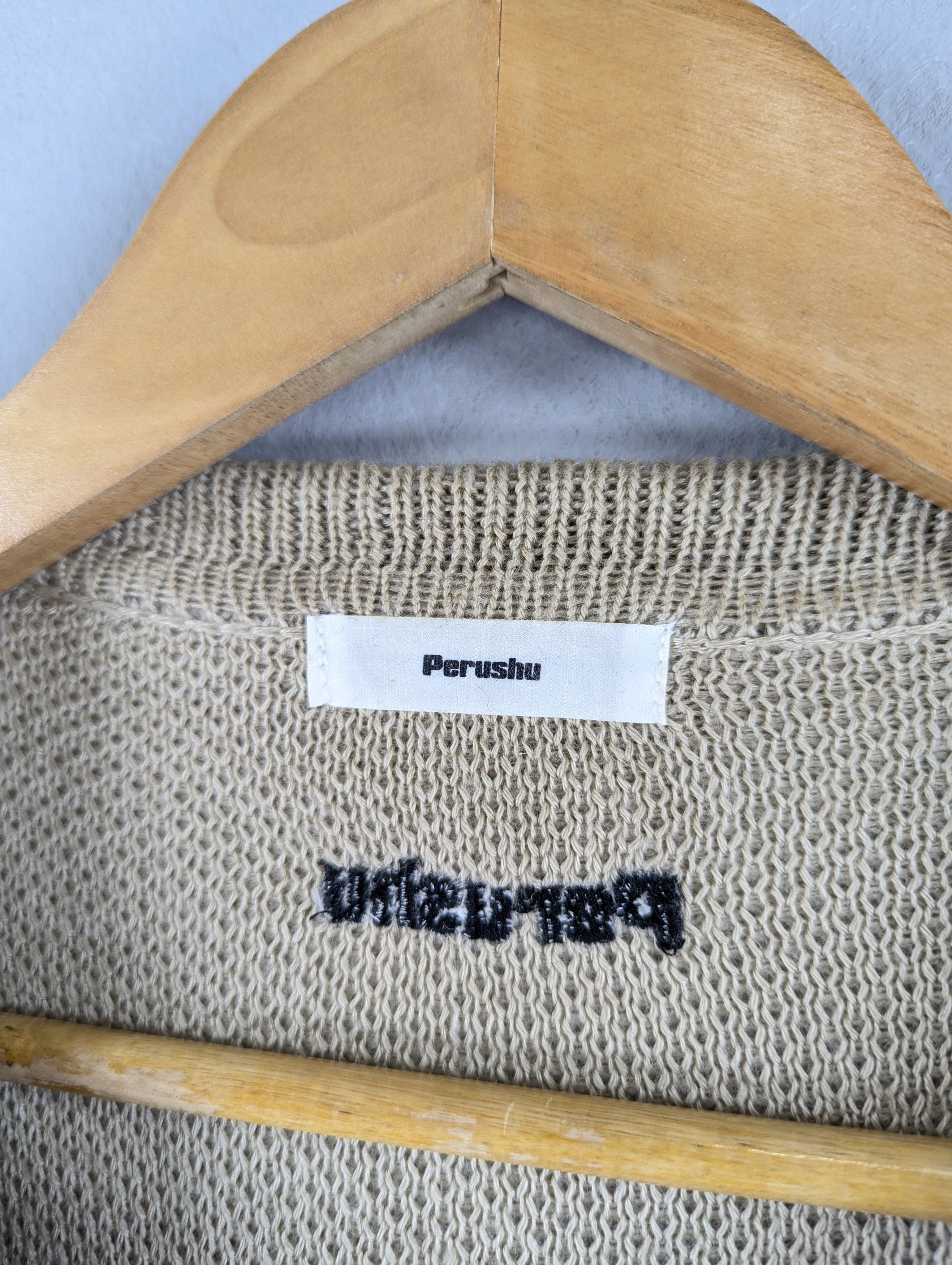 Japanese Brand Perushu Photo Print Acrylic Knit Short Sleeve Button Ups Size US L / EU 52-54 / 3 - 7 Thumbnail