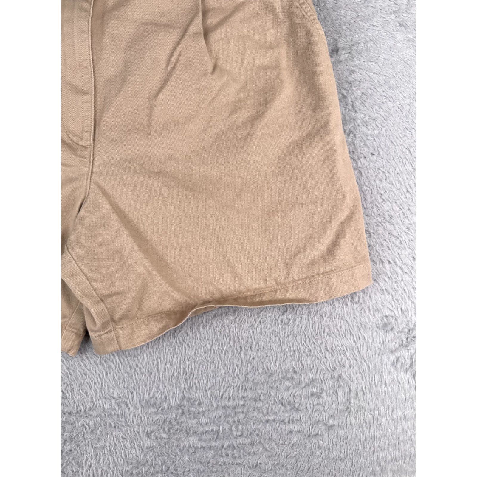 Ralph Lauren Lauren Ralph Lauren Shorts Women 12 Beige Twill Chino Pockets Flat Front Regular Rise 6 in Inseam 6 in Cotton Buttoned Front Womens Size 34" / US 12 / IT 48 - 2 Thumbnail
