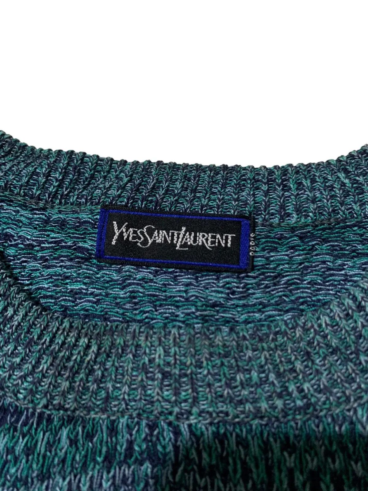 Yves Saint Laurent Yves saint Laurent rainbow logo emboirid wool sweater Size US L / EU 52-54 / 3 - 7 Thumbnail