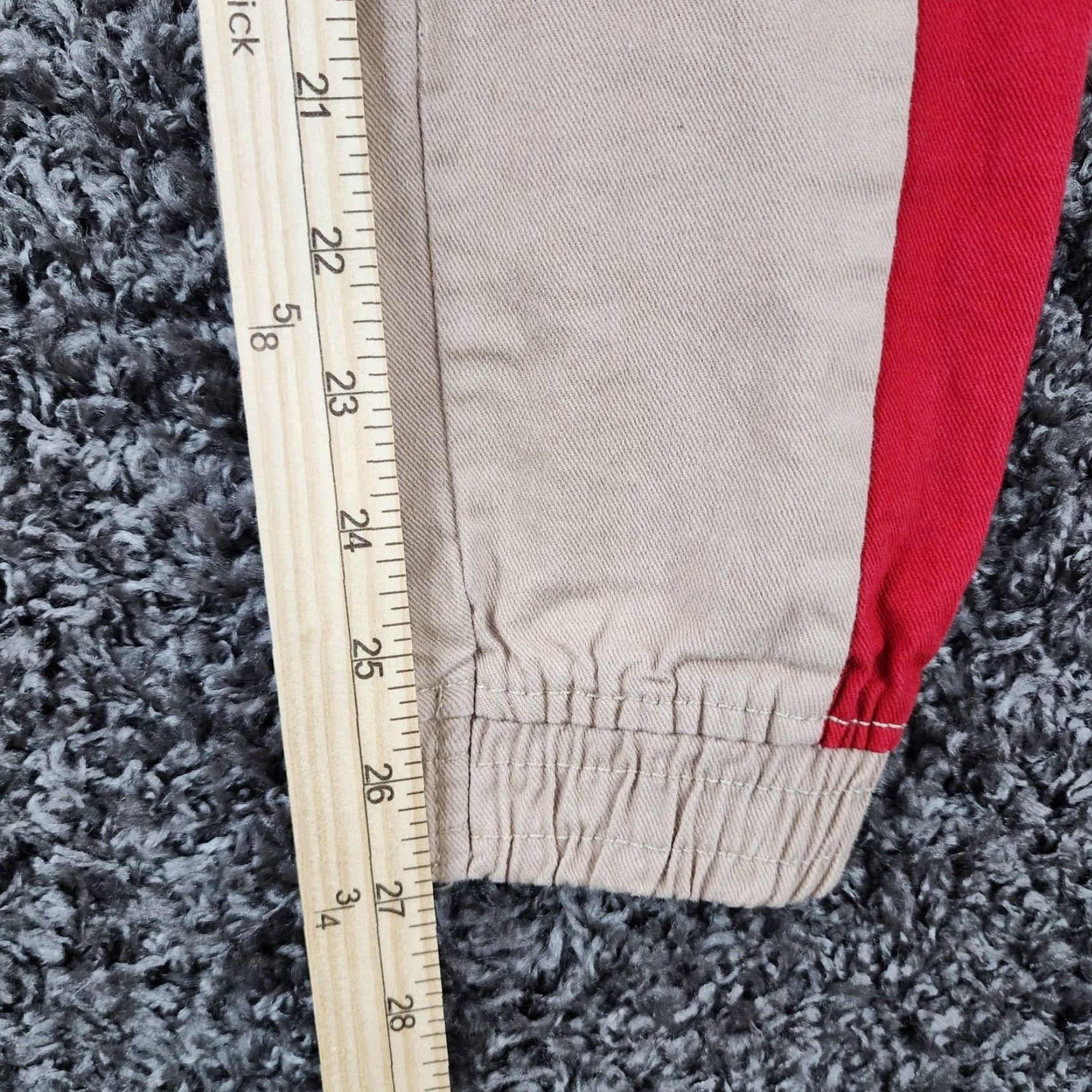 Vintage Switch Remarkable Beige Red Elastic Waist Joggers Mens Small Size US 29 - 5 Thumbnail