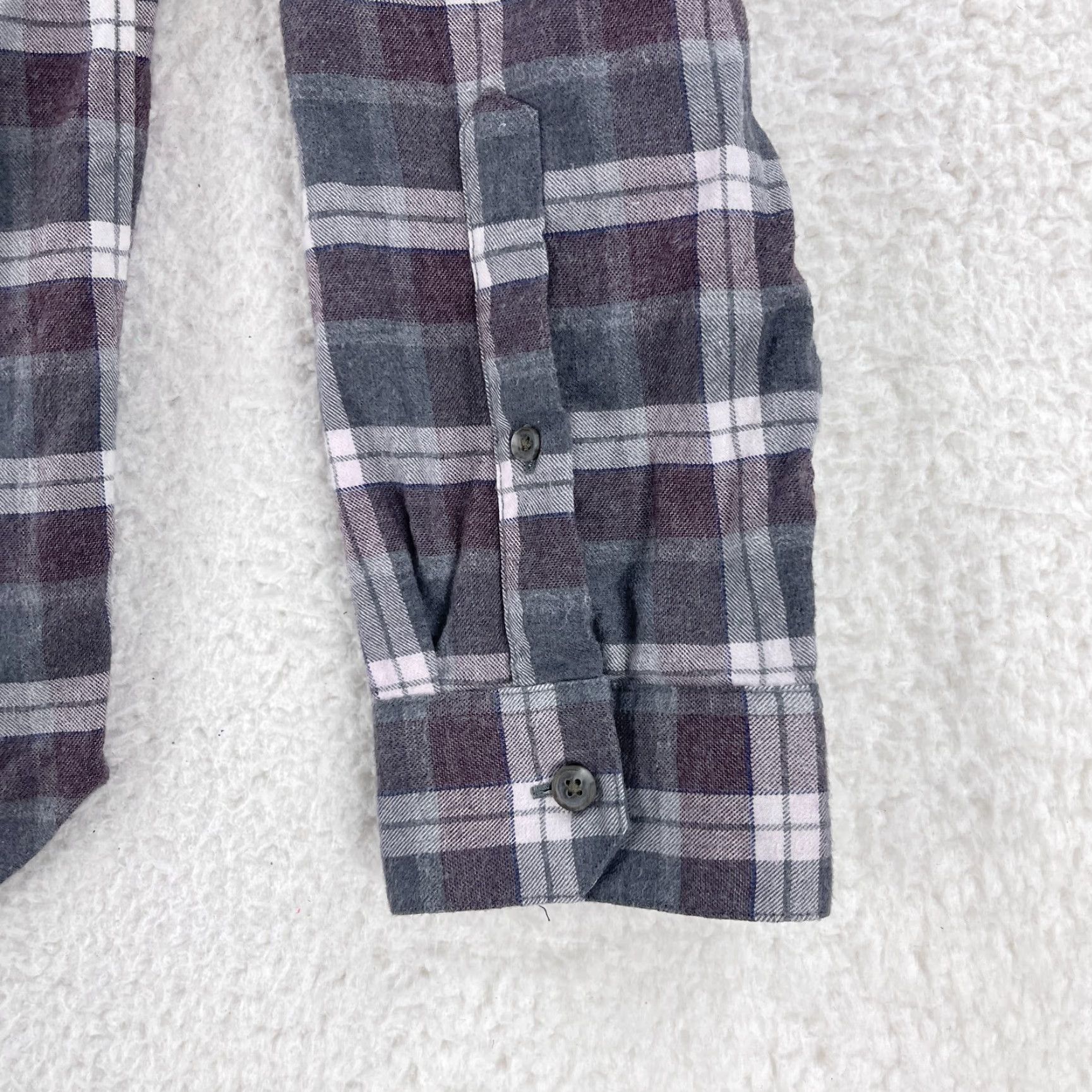 Vince Vince Gray Plaid Button-Up Classic Fit Shirt Mens XL Long Sleeve 100% Cotton Size US XL / EU 56 / 4 - 6 Thumbnail