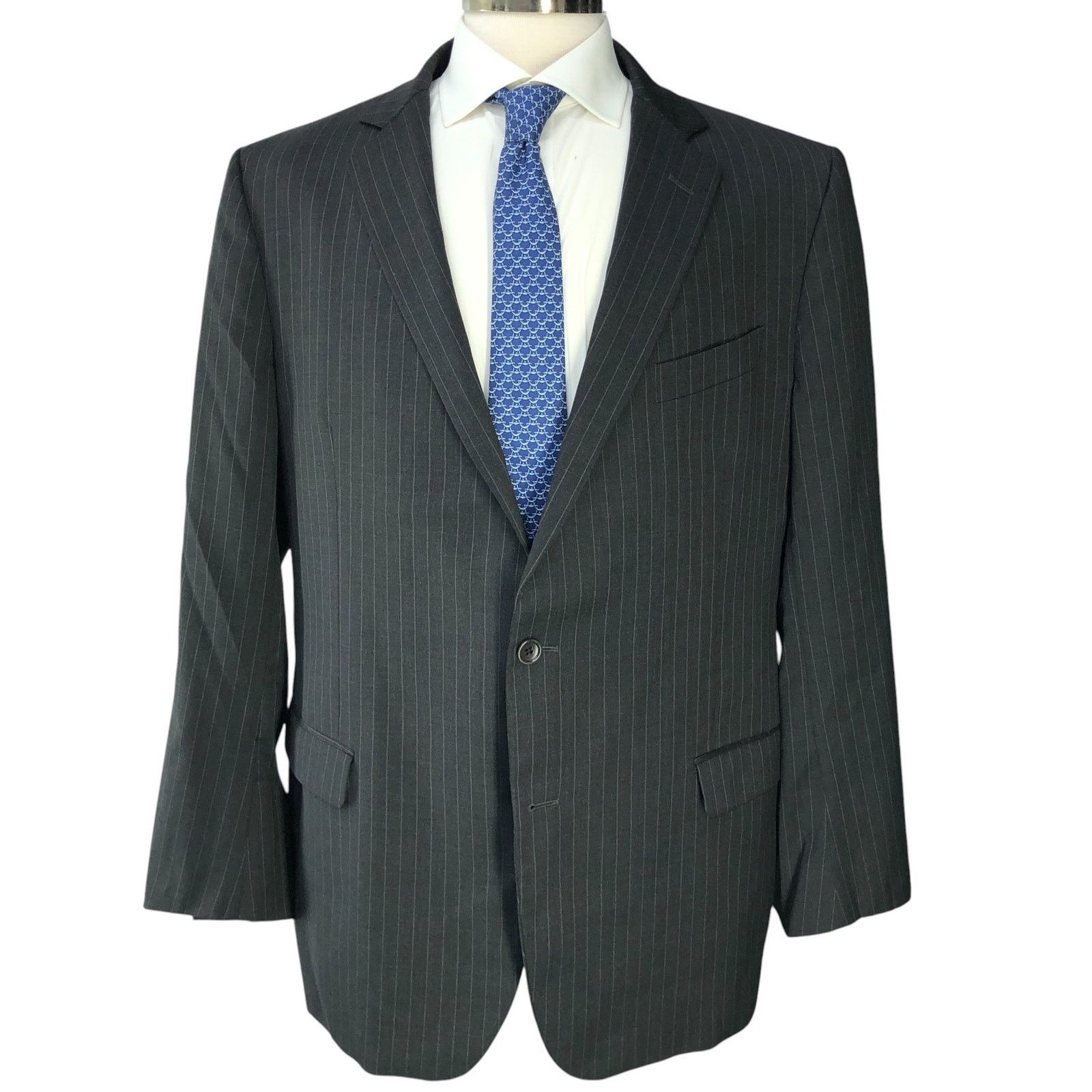 Brooks Brothers Brooks Brothers 1818 Sz 46L Suit Drop 5 Pinstripe *TINY FLAW Size 46L - 10 Thumbnail