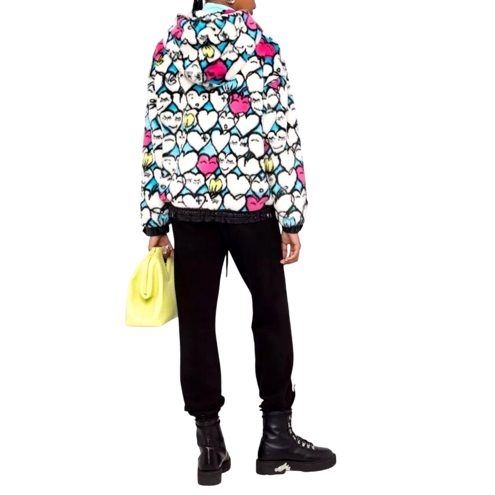 Moncler Grenoble Moncler Grenoble Heart Print Faux Fur Hoodie Jacket Large Size L / US 10 / IT 46 - 2 Thumbnail