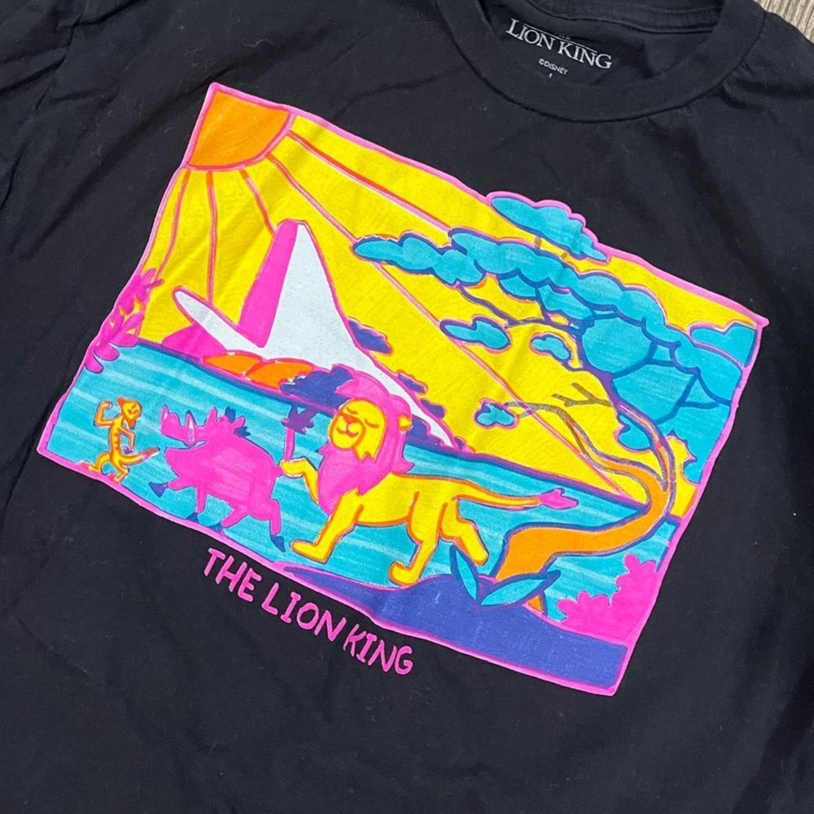 Disney Disney The Lion King Tee Shirt Large Black Long Sleeves Size L / US 10 / IT 46 - 4 Thumbnail