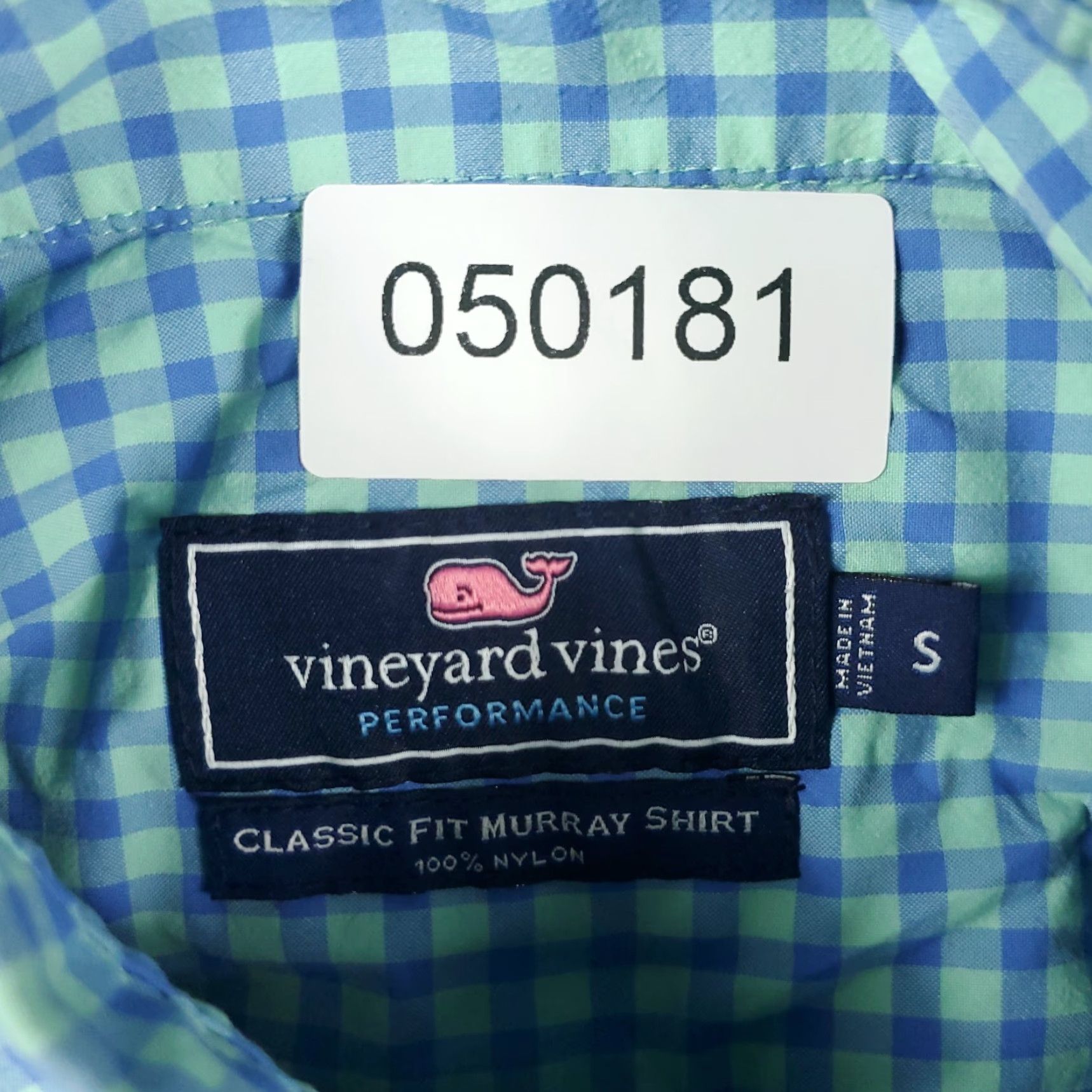 Vineyard Vines Vineyard Vines Shirt Mens Small Blue Check Cotton Nylon Button-Down Long Sleeve Size US S / EU 44-46 / 1 - 6 Thumbnail