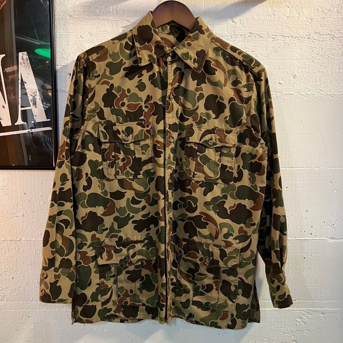 Vintage True Vintage 60's/70's Frogskin/Duck Camo Field Jacket Shirt Size US L / EU 52-54 / 3 - 1 Thumbnail