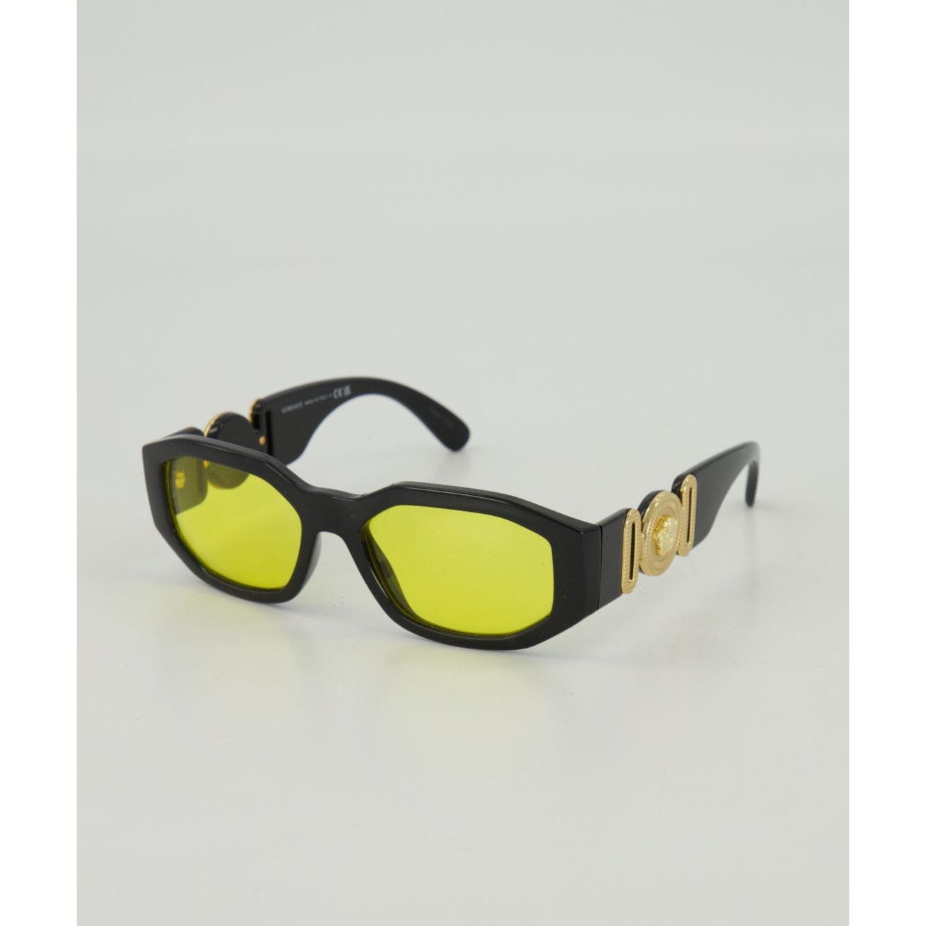 image of New Versace Biggie Ve4361 - Gb1/85 Black Yellow Sunglasses, Men's