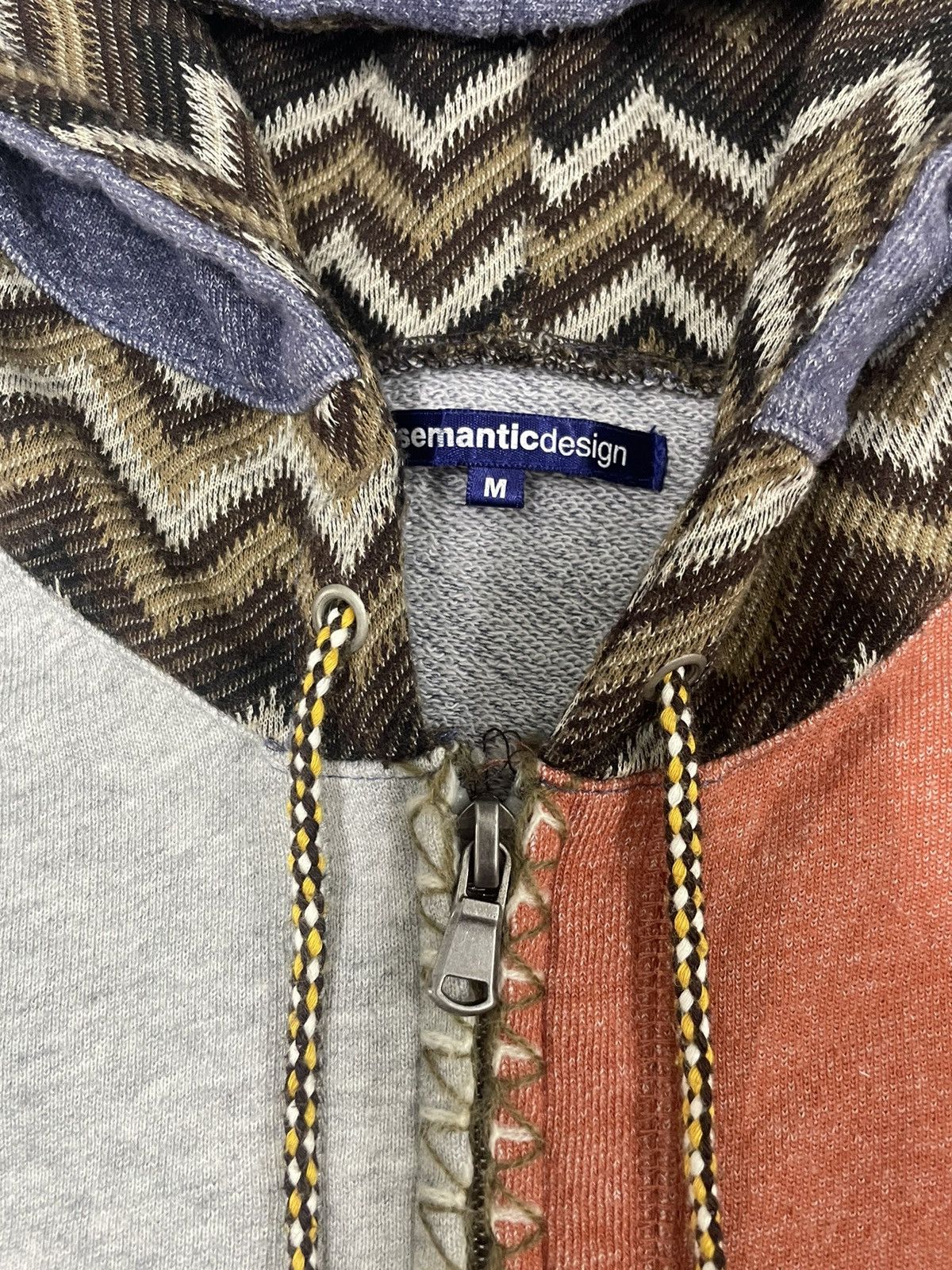 Japanese Brand Semantic Design Japan Colour Block Navajo Hoodie Size US S / EU 44-46 / 1 - 5 Thumbnail