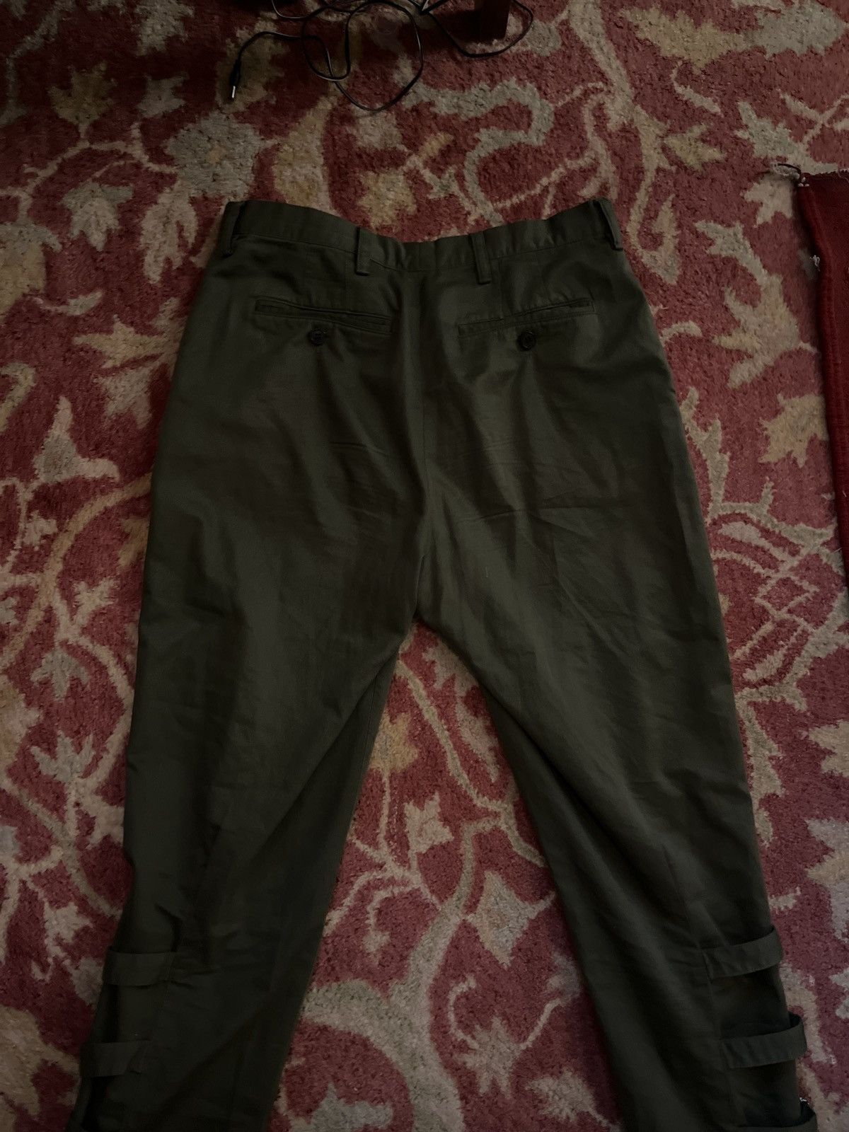 Dries Van Noten Dries Van Noten Olive Green Bondage Pants Size US 32 / EU 48 - 6 Thumbnail