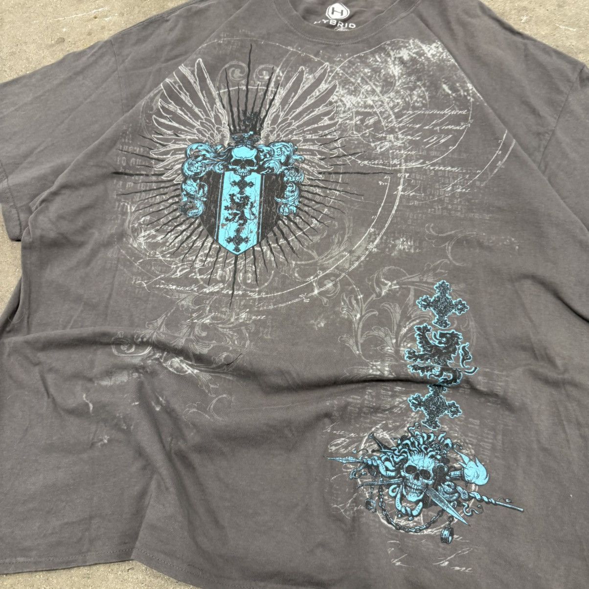 Affliction Y2K ARCHIVE STYLE CROSS GRUNGE SKULL JAPAN T SHIRT Size US XXL / EU 58 / 5 - 5 Thumbnail