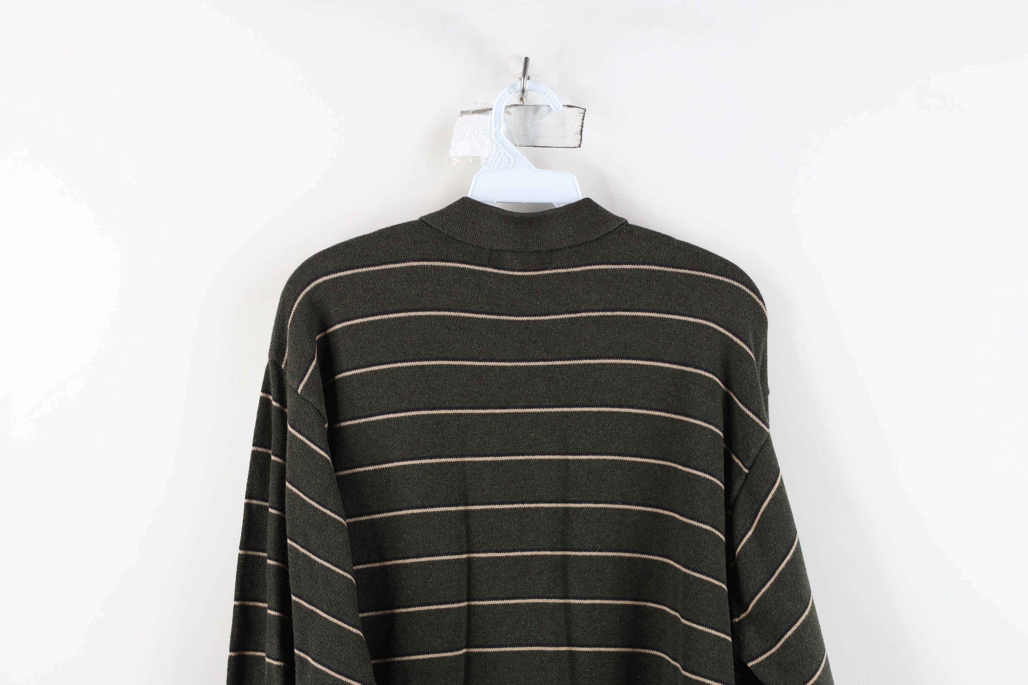 Vintage Vintage 90s Streetwear Heavyweight Knit Long Sleeve Polo Size US XL / EU 56 / 4 - 10 Thumbnail