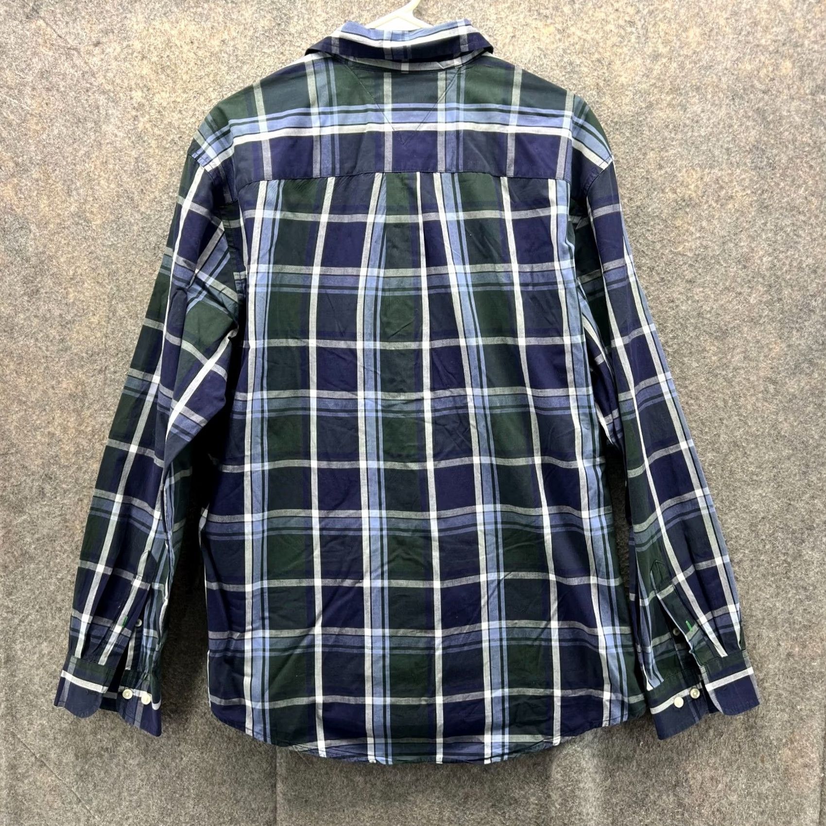 Tommy Hilfiger VINTAGE Tommy Hilfiger Shirt Men XL Blue Green Plaid Button-Down Casual Regular Size US XL / EU 56 / 4 - 2 Thumbnail