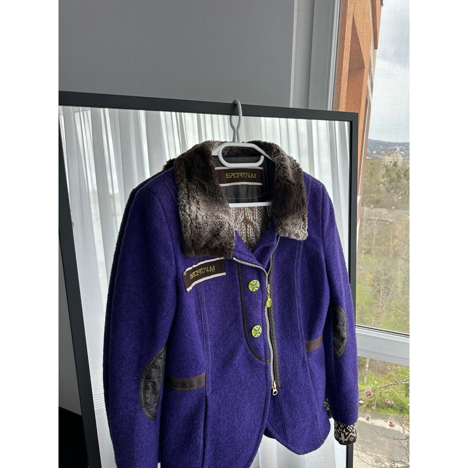 Sportalm Kitzbuhel VTG Sportalm Woman Wool Winter Jacket with Fur Collar Size M / US 6-8 / IT 42-44 - 2 Thumbnail