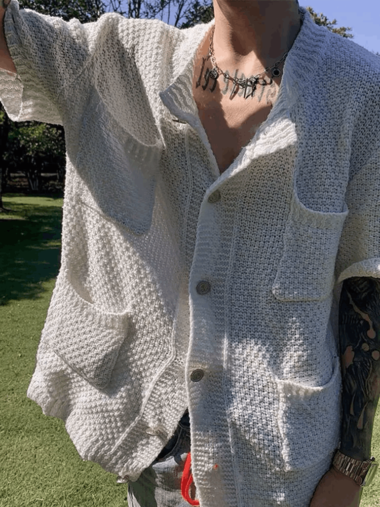 Japanese Brand × Vintage Korean fashion retro knit shirt Size US L / EU 52-54 / 3 - 5 Thumbnail