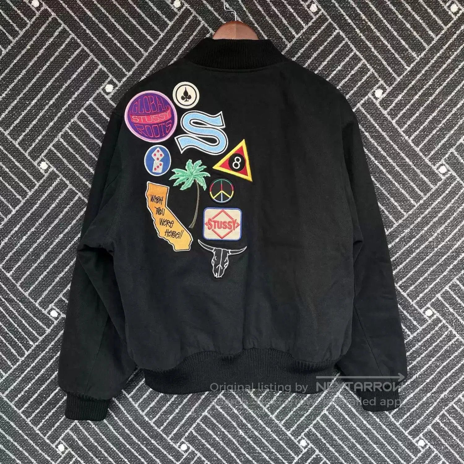 Stussy stussy ss22 vintage baseball jacket for men. Size US M / EU 48-50 / 2 - 2 Thumbnail