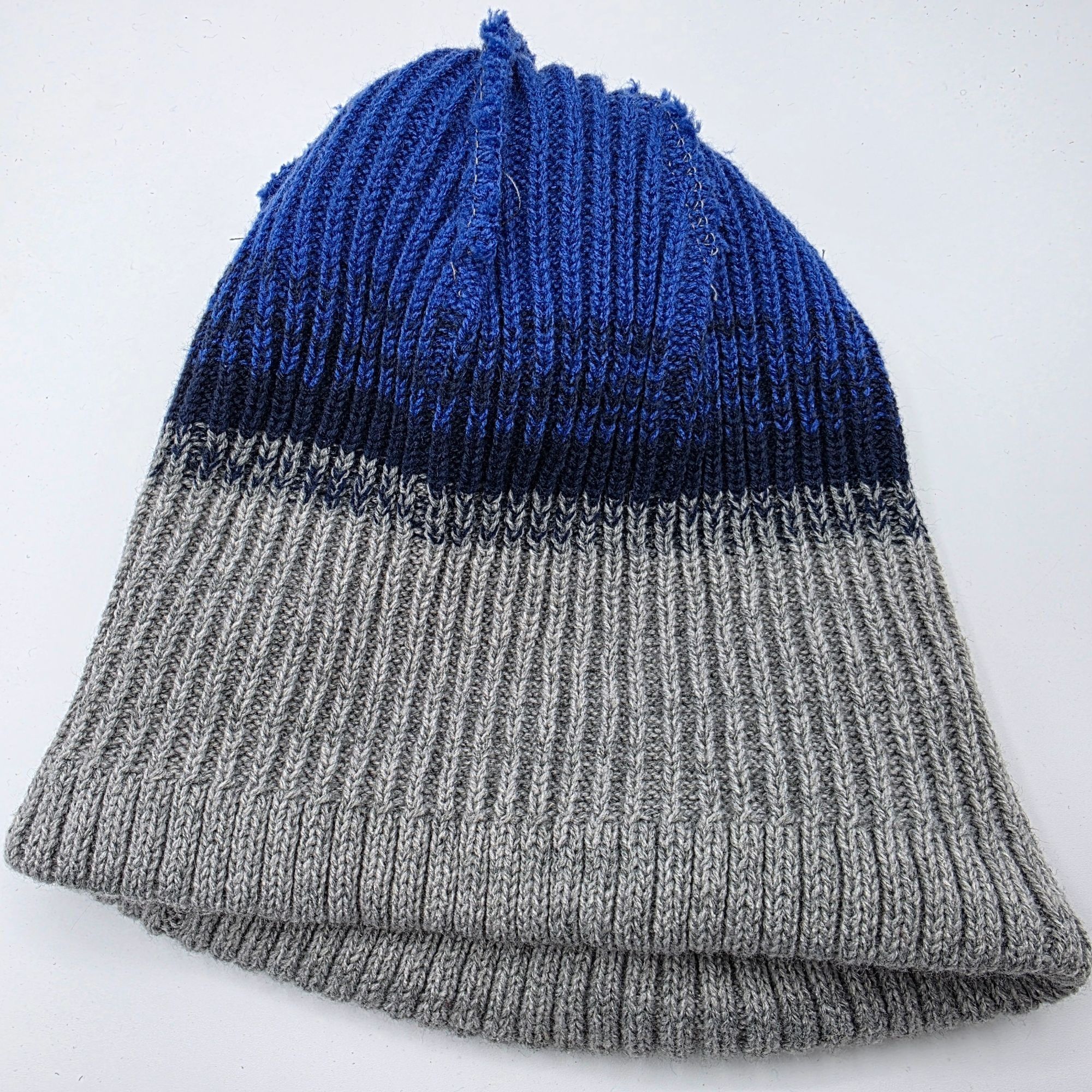 Urban Outfitters Urban Outfitters Blue Gray Pom Beanie Ribbed Knit One Size W Size ONE SIZE - 4 Thumbnail