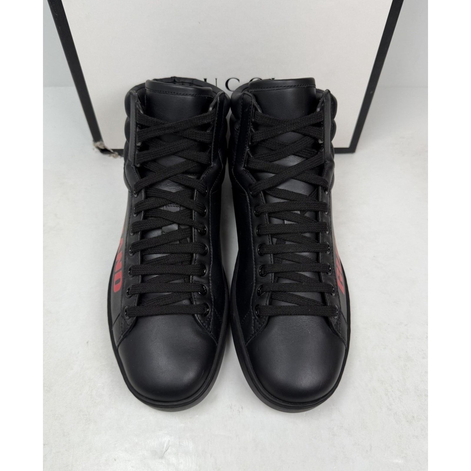 Gucci Size 6US - Gucci Ace Band High Top Leather Black Size US 6 / EU 39 - 3 Thumbnail