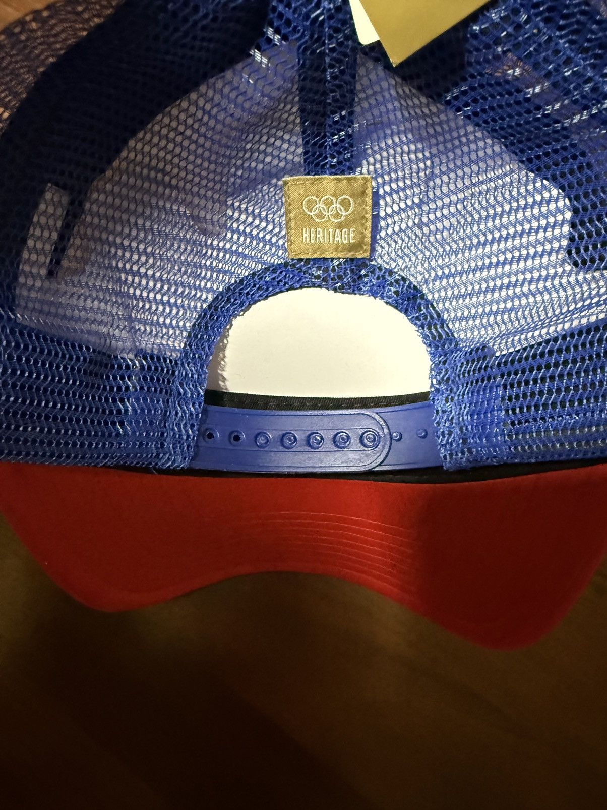 USA Olympics Red White Blue LOS ANGELES OLYMPICS Foam Trucker Hat USA Size ONE SIZE - 4 Thumbnail
