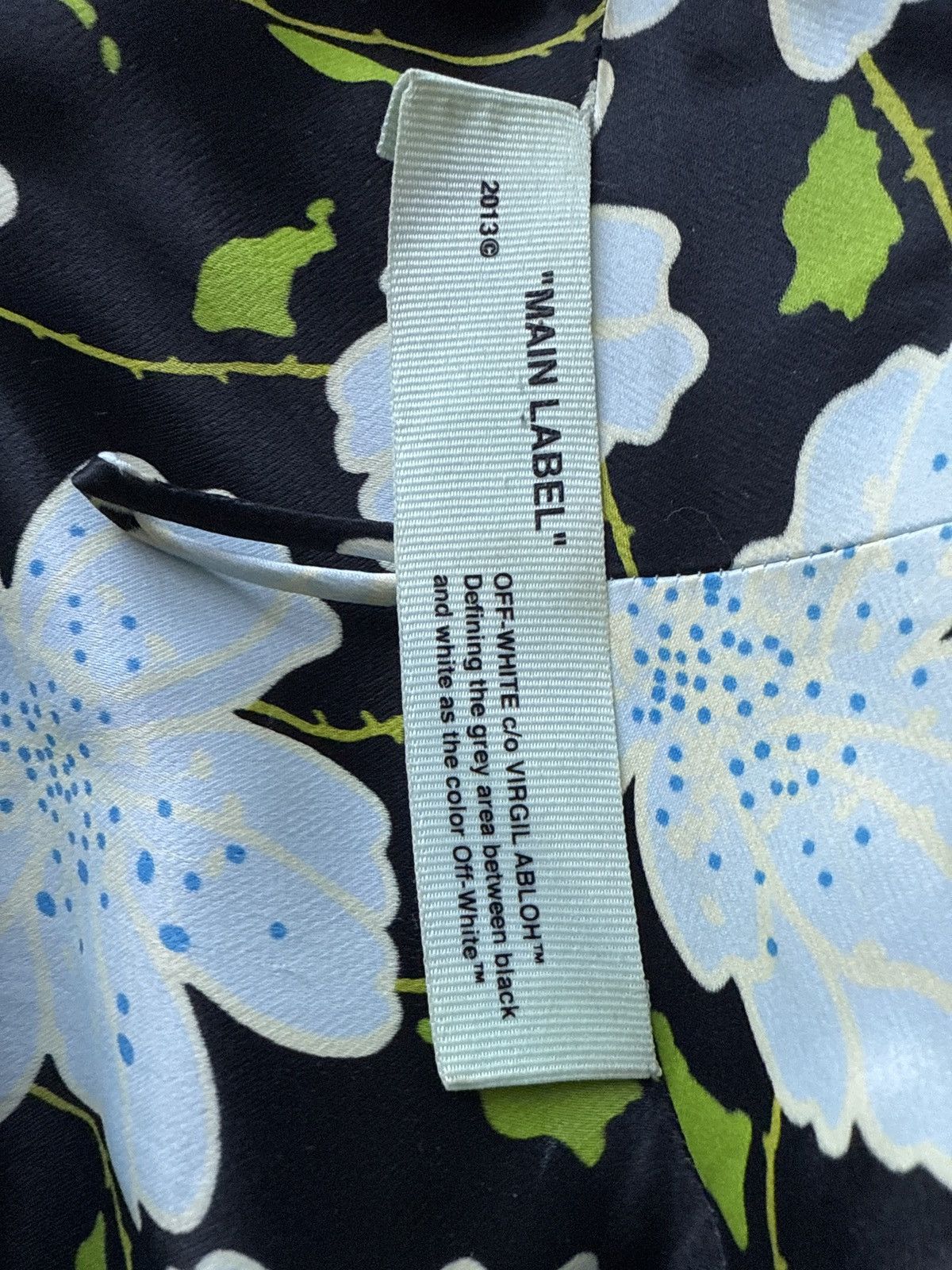 Off-White Off-White Appliquéd floral-print satin wrap dress c/o Virgil Size S / US 4 / IT 40 - 5 Thumbnail