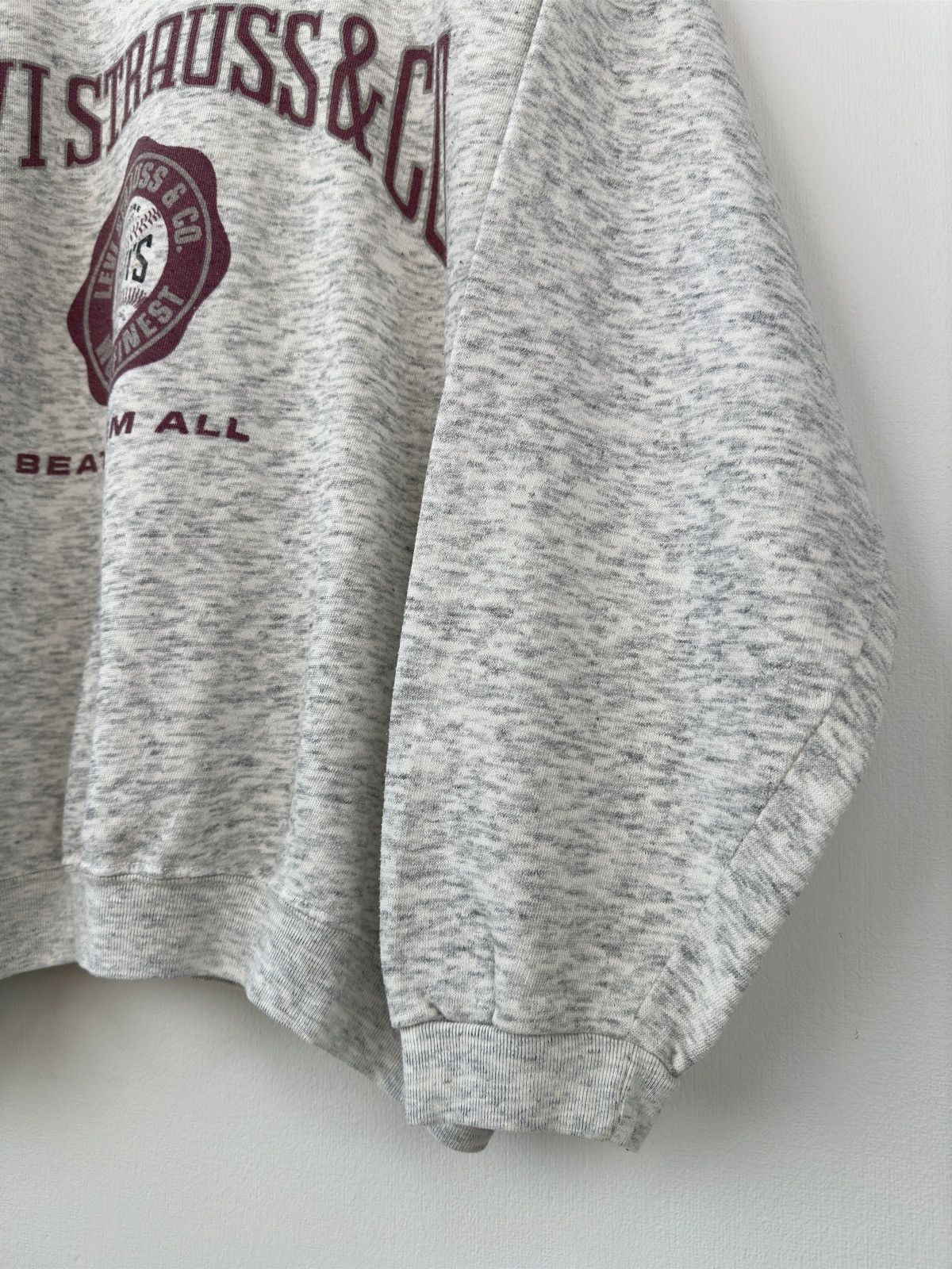 Levi's Vintage LEVI’S Big Logo Beats Em All Sweatshirt Boxy Fit Size US XL / EU 56 / 4 - 4 Thumbnail